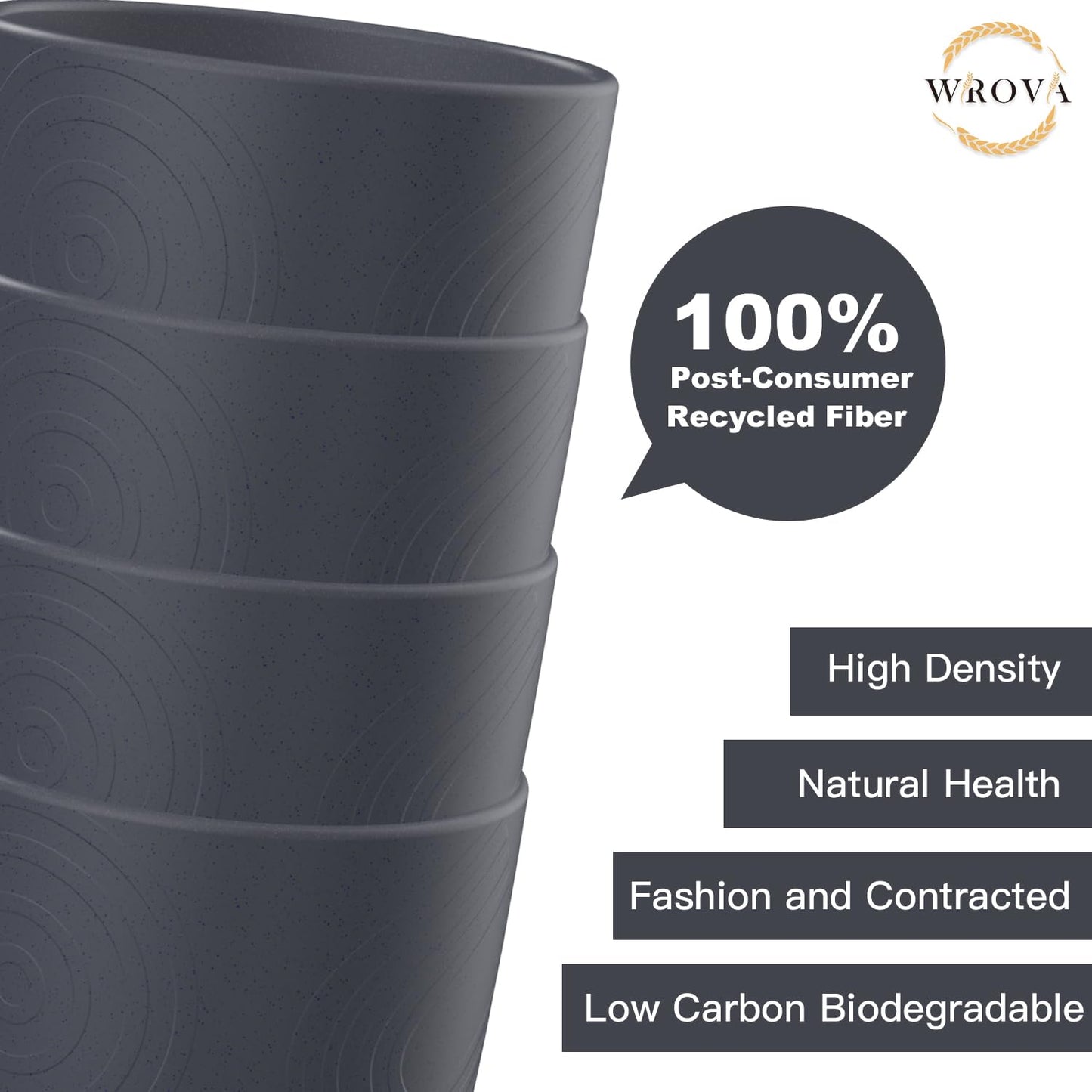 Wheat Straw Cups 8 PCS Good Alternative to Plastic Reusable Cups 20 oz Unbreakable Drinking Cup Reusable Dishwasher Safe Water Plastic Glasses Colorful Series