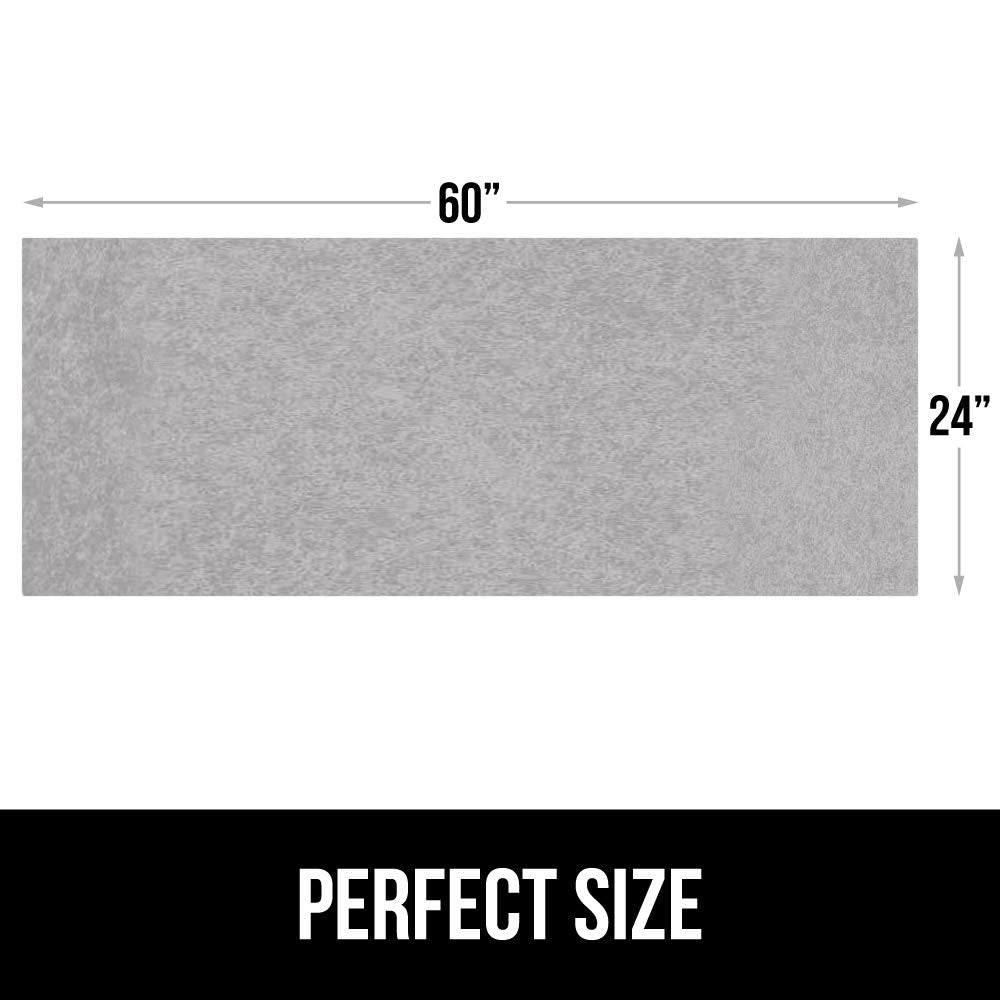 Gorilla Grip LeakGuard, nicht klebende Unterspülmatte für Küchenschränke, 24 x 40, wasserdichte, schnell trocknende Regaleinlage, langlebige, saugfähige Filzmatten für Badezimmerwaschbecken, Schränke, Kommoden, Damast, Taupe-Creme