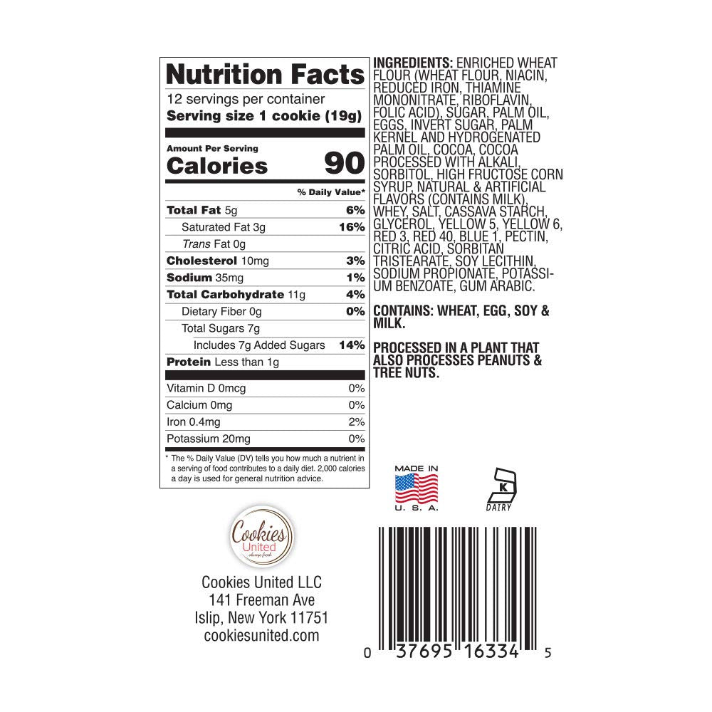 The Original Cakebites by Cookies United, Grab-and-Go Bite-Sized Snack, Italian Rainbow, 12 Pack of 3 Cookies