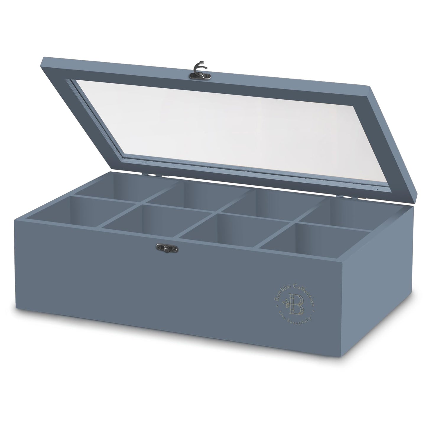 Bamboo Tea Bag Organizer Storage Box with Drawer & Acrylic Window - Magnetic Lid Keeps Contents Fresh - Ideal Mothers Day Gifts for Mom - Gift Caddy (Tea Not Included)
