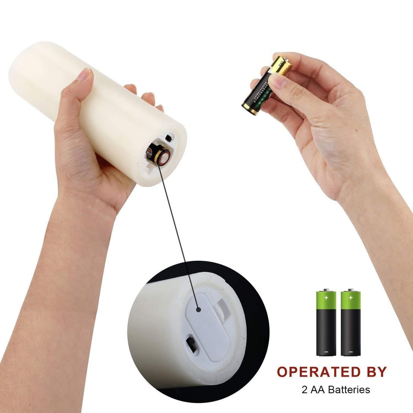 Lot de 12 bougies sans flamme Hausware à piles (D : 3 po x H : 4 po) Bougies piliers en cire véritable vacillantes Bougies LED sans flamme avec télécommande et minuterie (couleur ivoire)