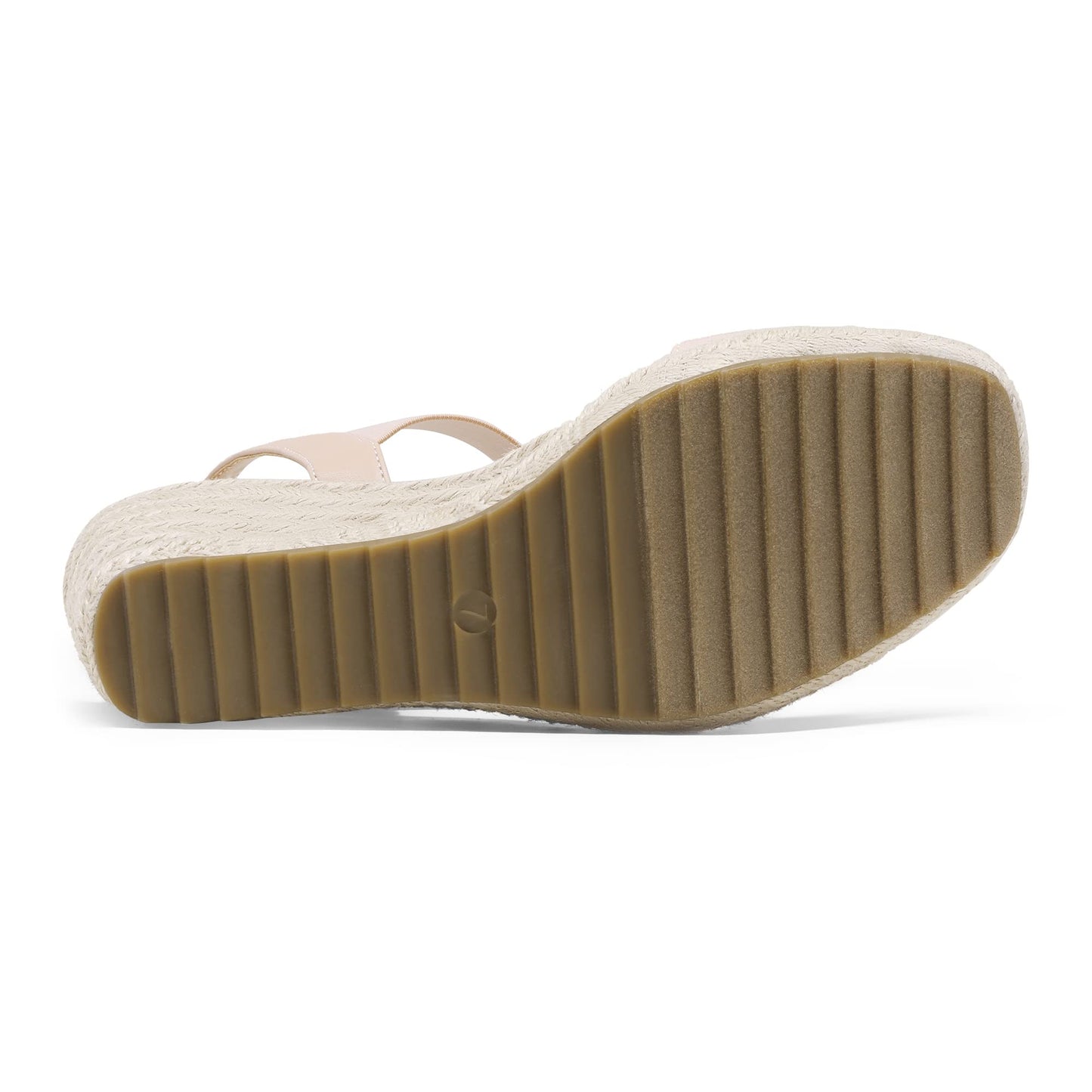 DREAM PAIRS Damen Espadrilles mit offener Spitze, elegante Plateausandalen, Schlupfsandalen mit elastischem Knöchelriemen und Keilabsatz