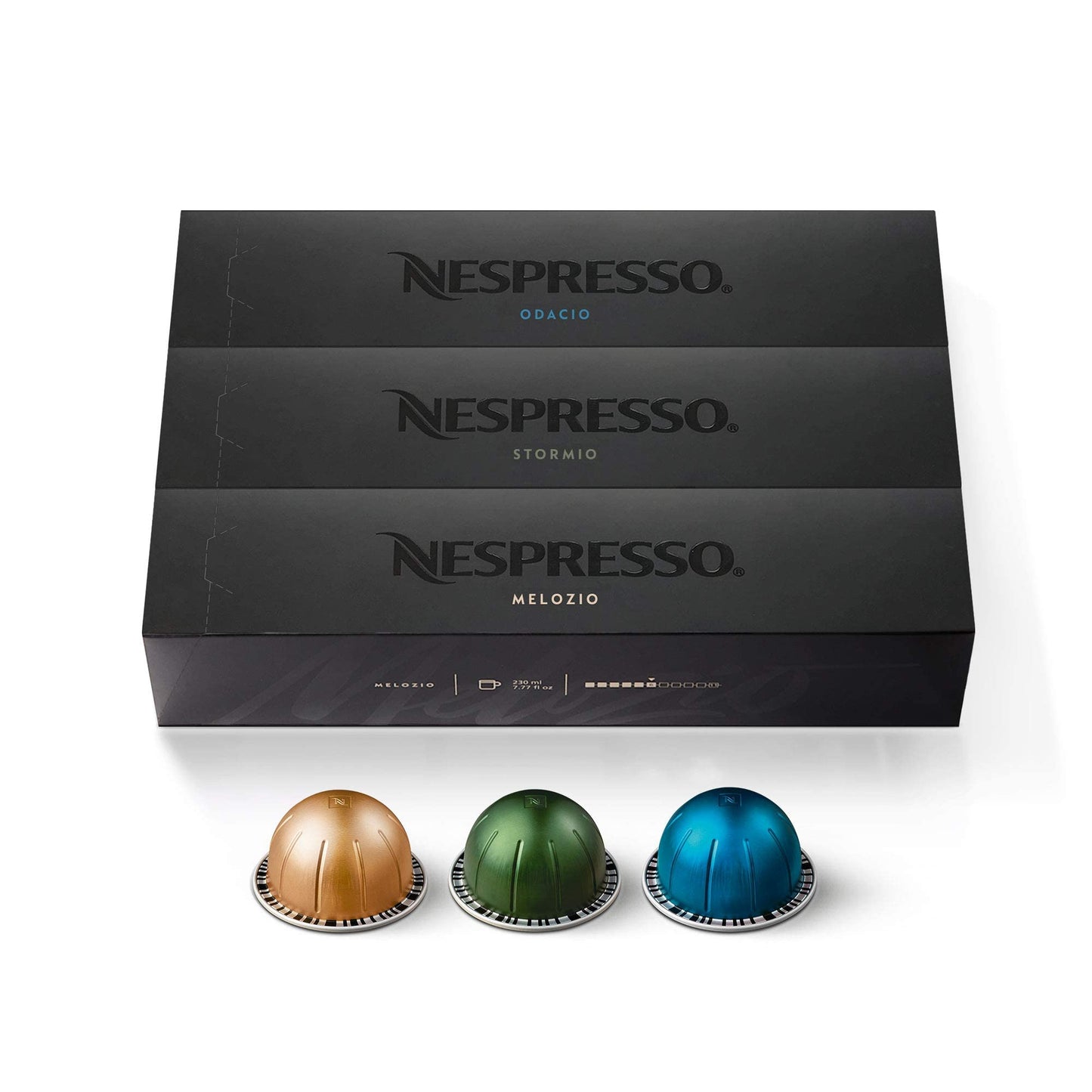 Nespresso-Kapseln Vertuo, Intenso, dunkel gerösteter Kaffee, Kaffeepads à 30 Stück, ergibt 225 ml.