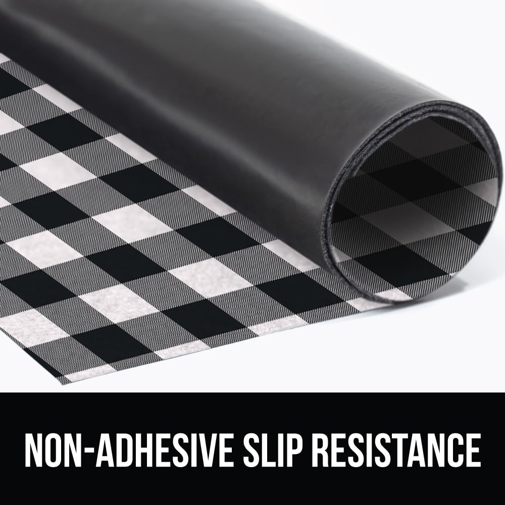 Gorilla Grip LeakGuard, nicht klebende Unterspülmatte für Küchenschränke, 24 x 40, wasserdichte, schnell trocknende Regaleinlage, langlebige, saugfähige Filzmatten für Badezimmerwaschbecken, Schränke, Kommoden, Damast, Taupe-Creme