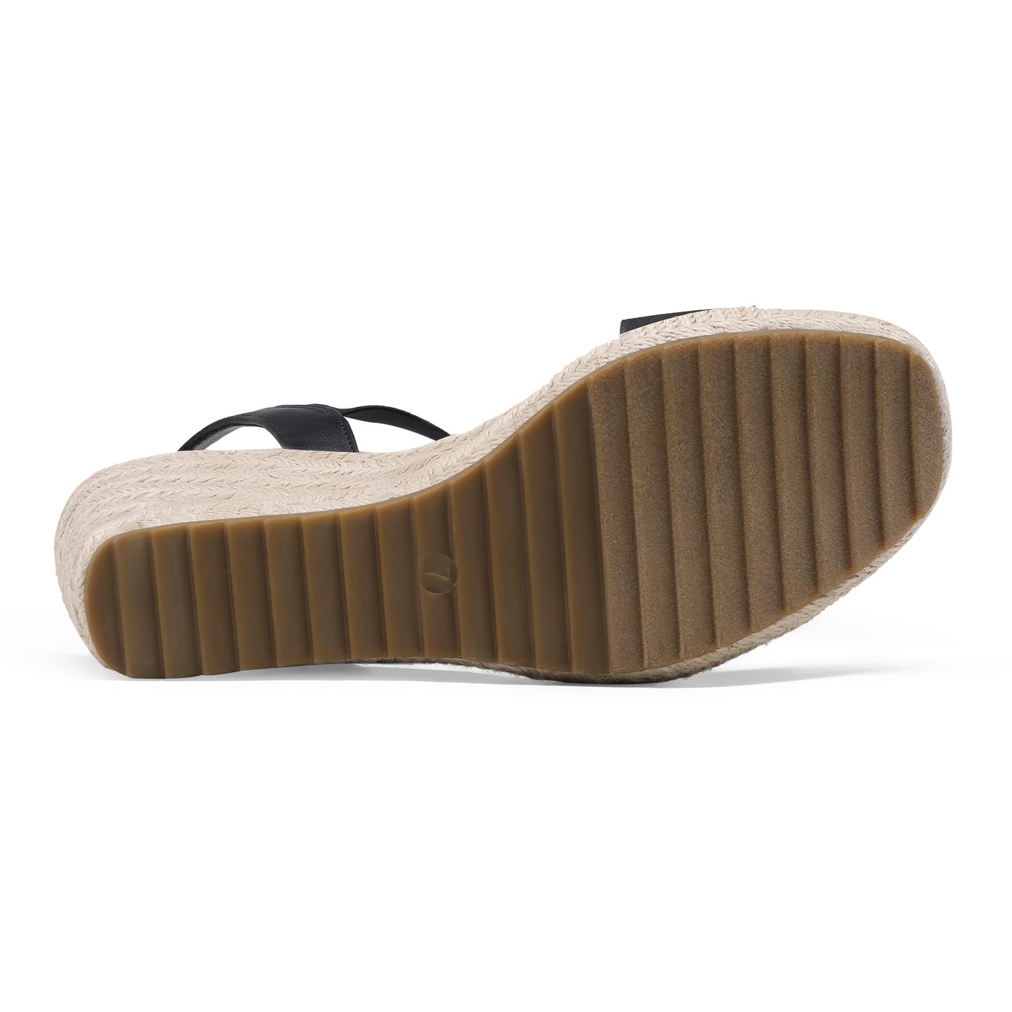 DREAM PAIRS Damen Espadrilles mit offener Spitze, elegante Plateausandalen, Schlupfsandalen mit elastischem Knöchelriemen und Keilabsatz