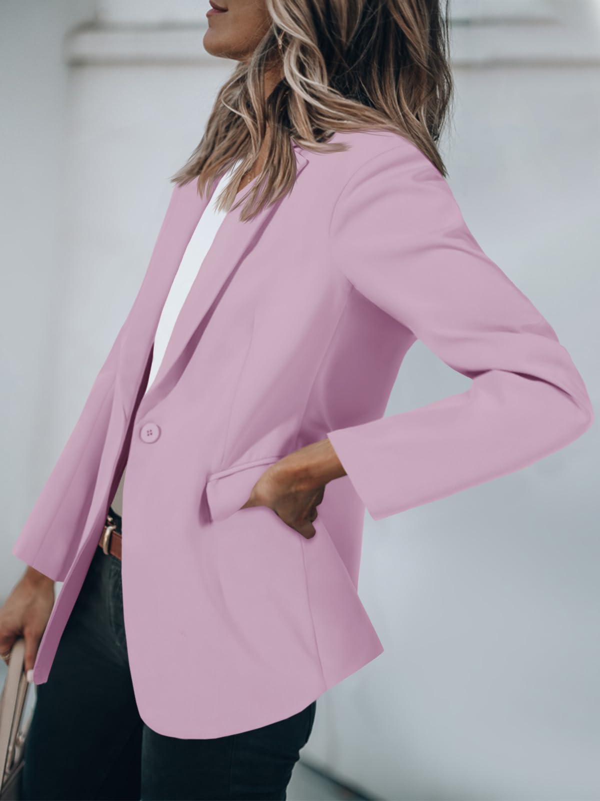Blazers pour femmes Cicy Bell Vestes de costume à manches longues ouvertes sur le devant Tenues décontractées pour le travail