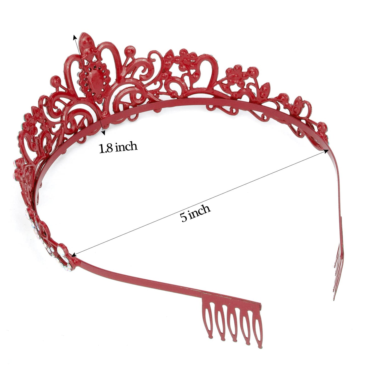 COCIDE Tiara Crystal Crowns Princess Rhinestone Crown with Combs Bride Headbands Bridal Wedding Prom Birthday Party Hair Accessories Jewelry for Women Girls (Silver)