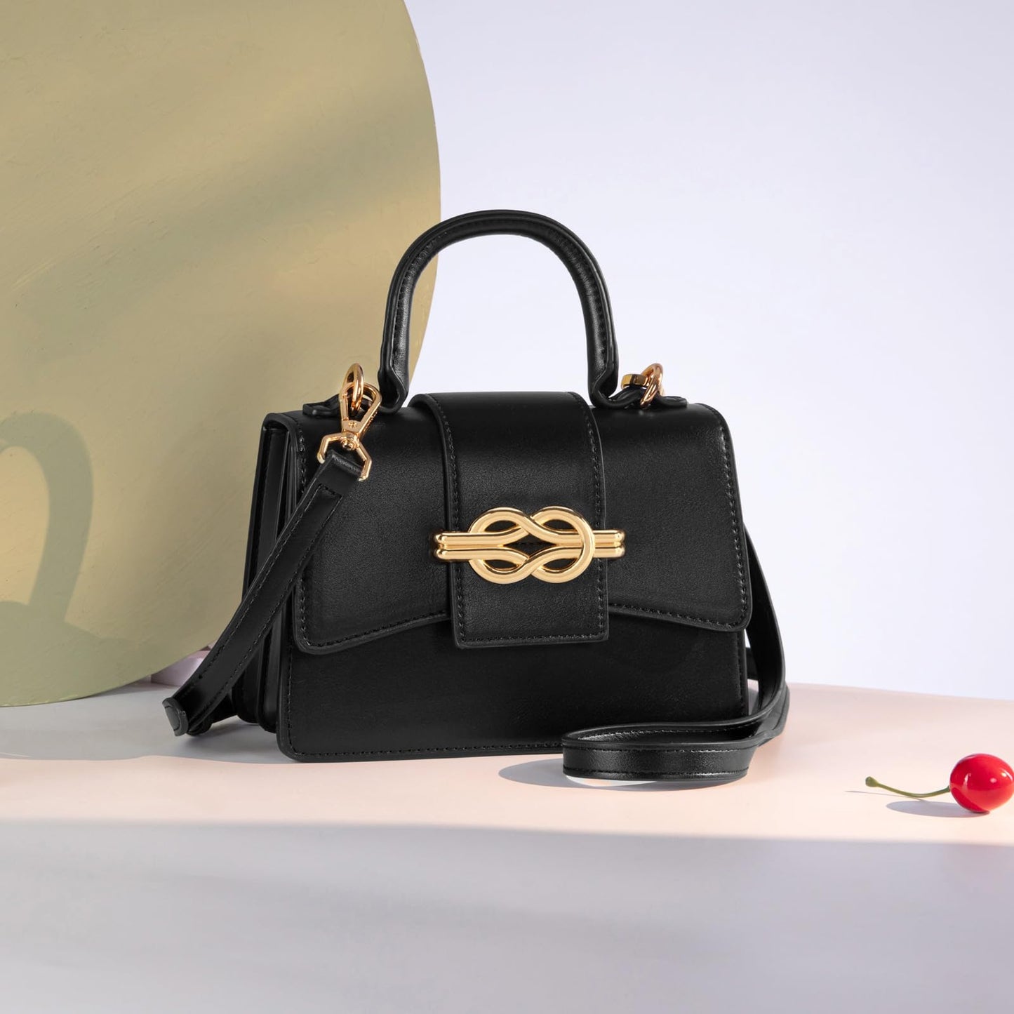 Milan Chiva Kleine Geldbörse mit Henkel für Damen, Mini-Umhängetasche, elegante quadratische Tasche