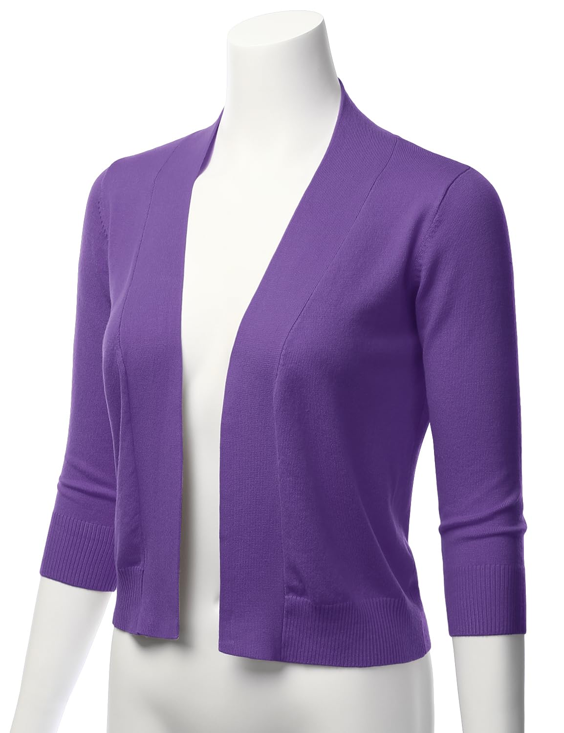 LALABEE Damen-Bolero, klassisch, 3/4-Ärmel, vorne offen, kurz, Cardigan, Shrugs für Kleider (S~XXL)