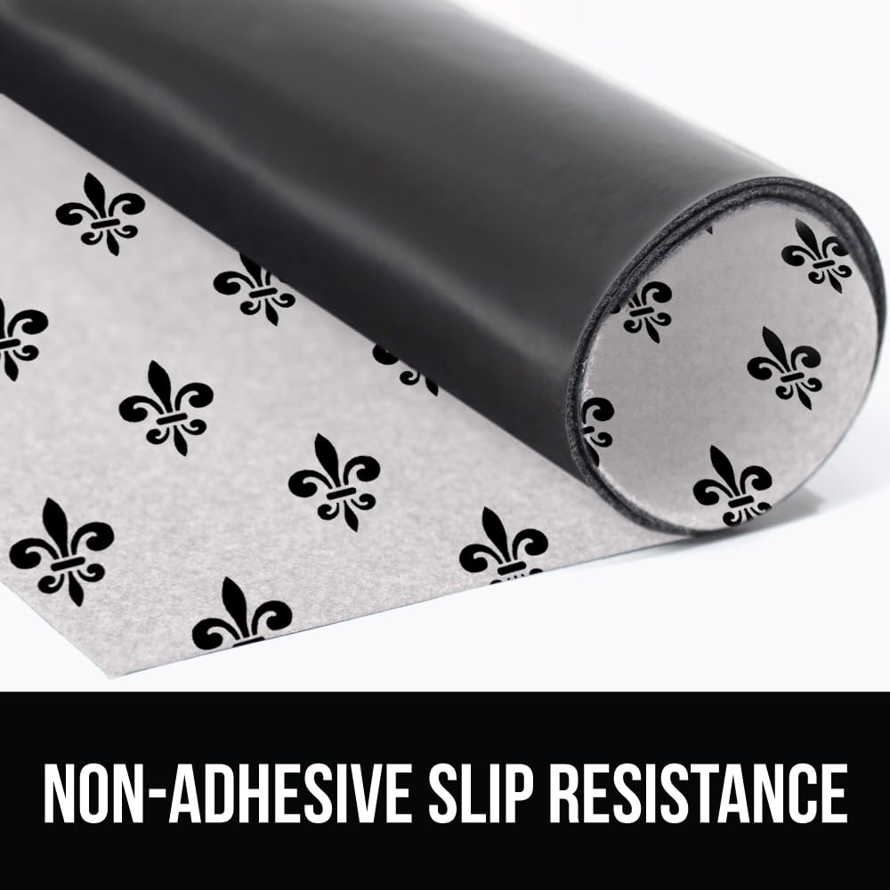 Gorilla Grip LeakGuard, nicht klebende Unterspülmatte für Küchenschränke, 24 x 40, wasserdichte, schnell trocknende Regaleinlage, langlebige, saugfähige Filzmatten für Badezimmerwaschbecken, Schränke, Kommoden, Damast, Taupe-Creme