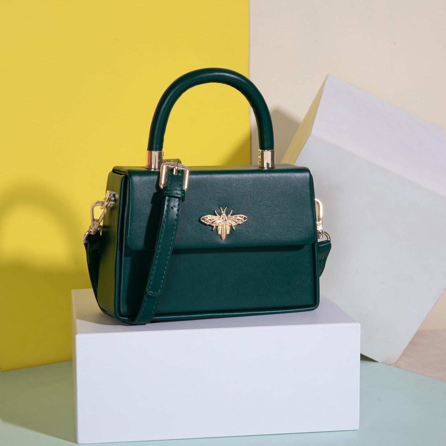 Milan Chiva Kleine Geldbörse mit Henkel für Damen, Mini-Umhängetasche, elegante quadratische Tasche