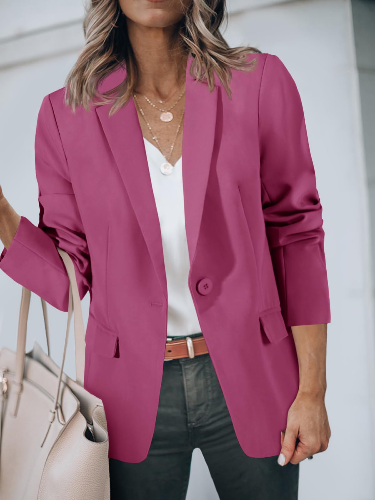 Blazers pour femmes Cicy Bell Vestes de costume à manches longues ouvertes sur le devant Tenues décontractées pour le travail