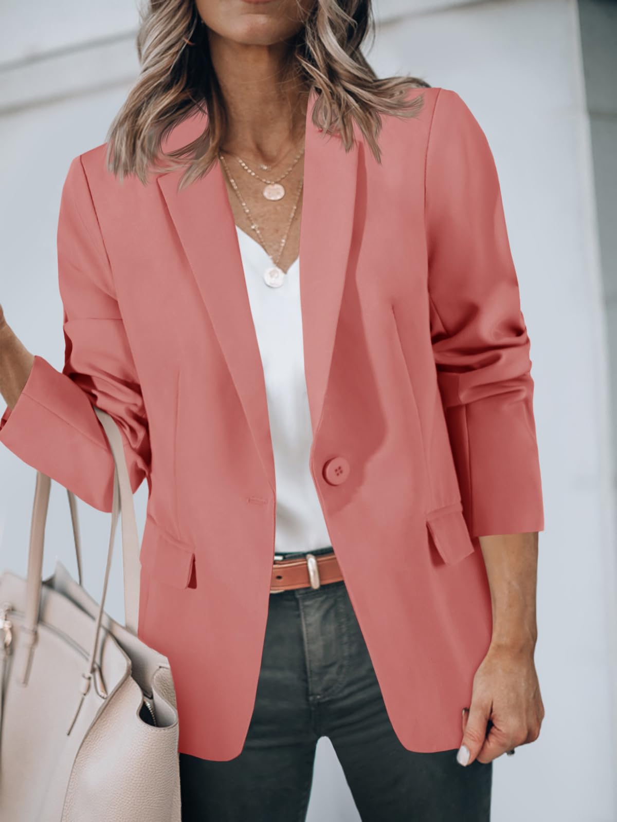 Blazers pour femmes Cicy Bell Vestes de costume à manches longues ouvertes sur le devant Tenues décontractées pour le travail