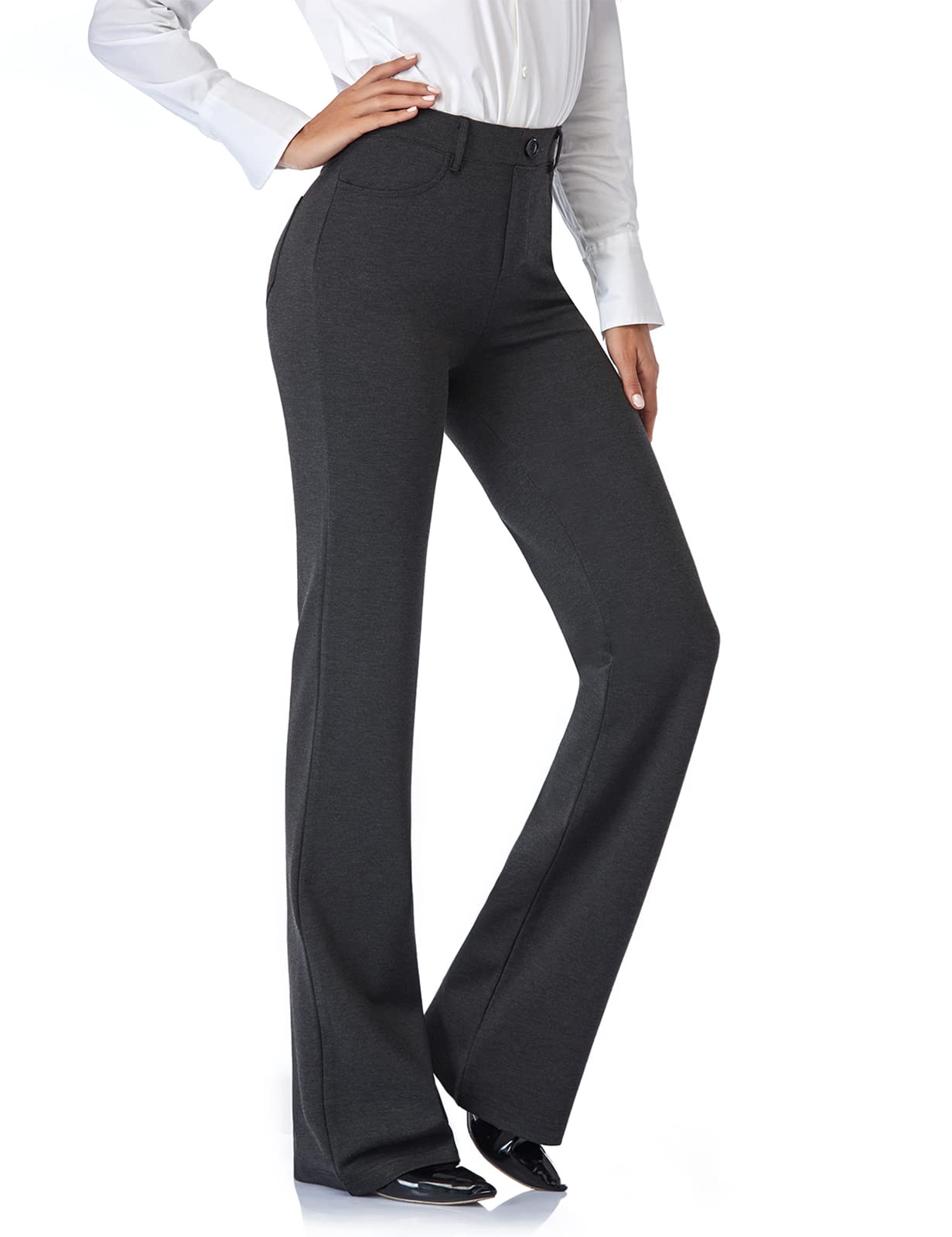 Pantalon extensible pour femme Tapata 28''/30''/32''/34'' avec poches, taille haute, petite, taille standard pour le travail au bureau