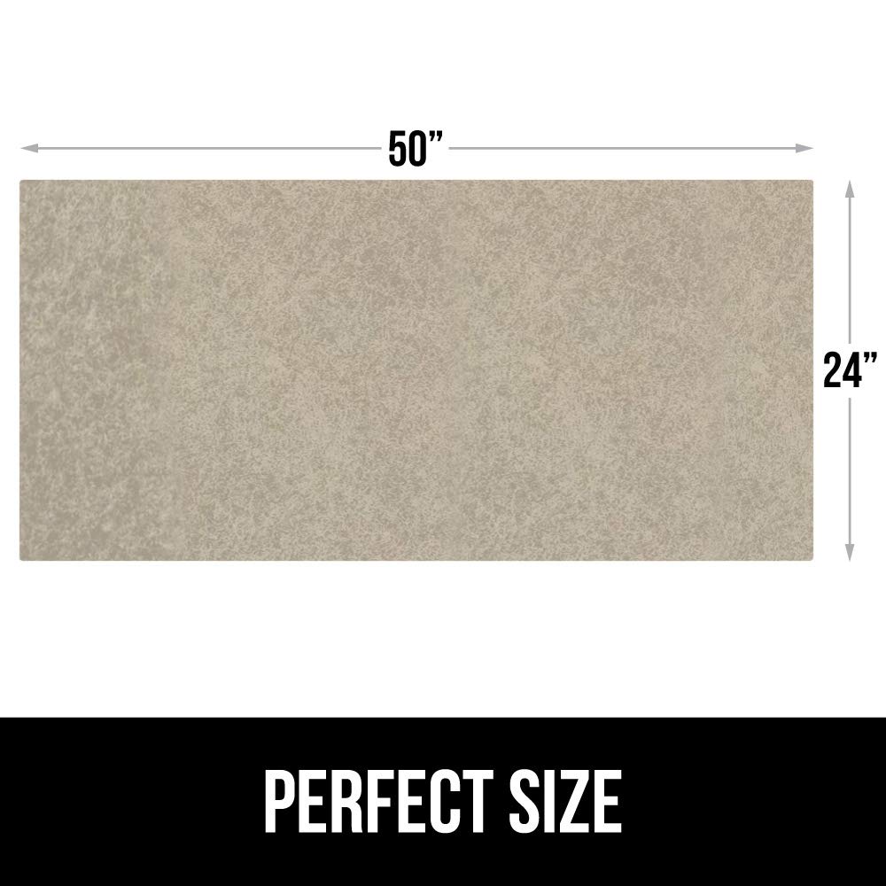 Gorilla Grip LeakGuard, nicht klebende Unterspülmatte für Küchenschränke, 24 x 40, wasserdichte, schnell trocknende Regaleinlage, langlebige, saugfähige Filzmatten für Badezimmerwaschbecken, Schränke, Kommoden, Damast, Taupe-Creme
