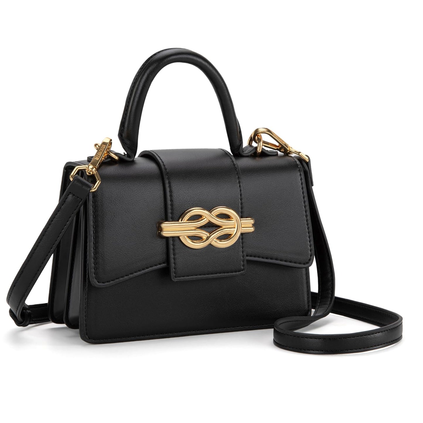Milan Chiva Kleine Geldbörse mit Henkel für Damen, Mini-Umhängetasche, elegante quadratische Tasche