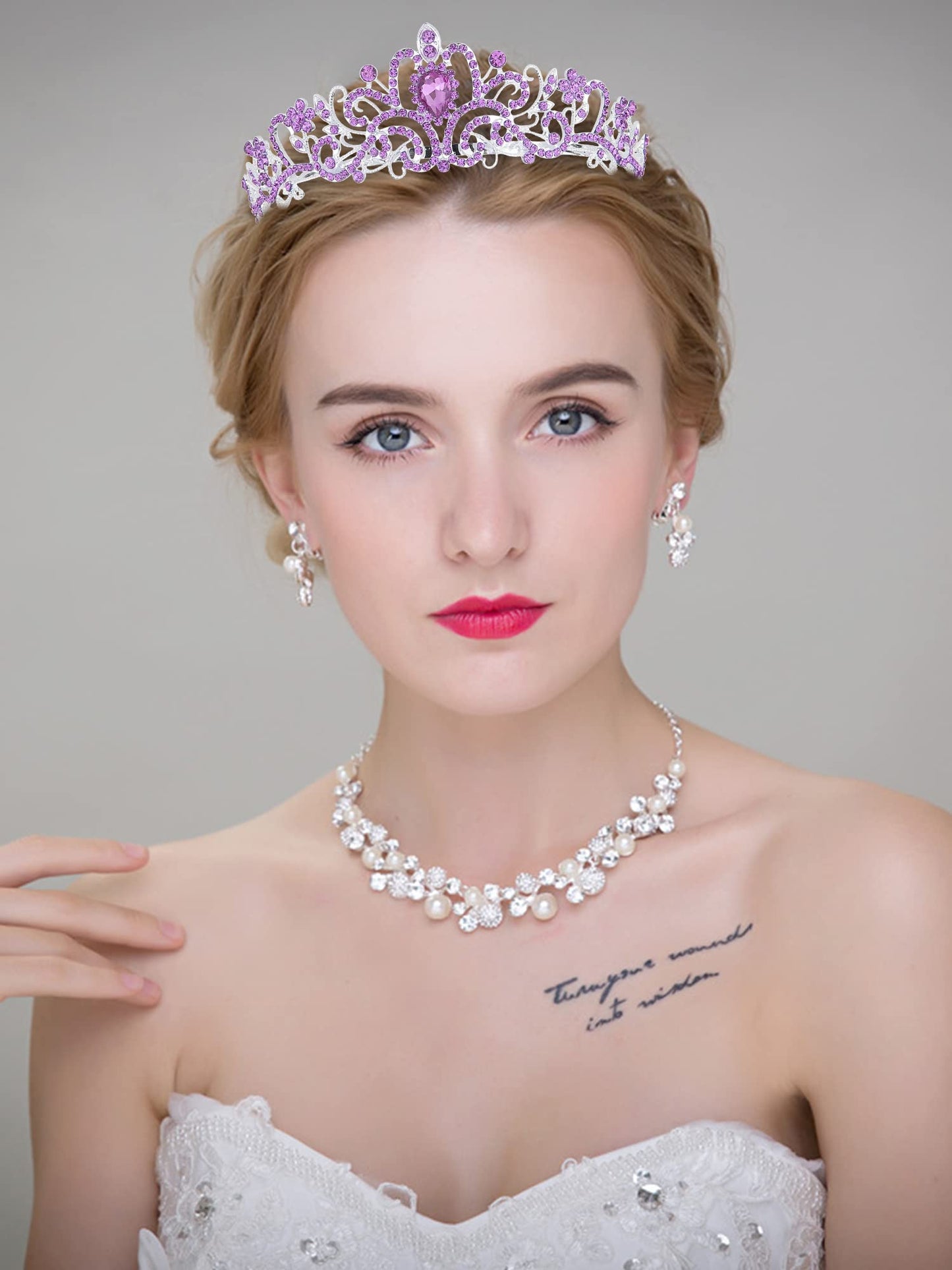 COCIDE Tiara Crystal Crowns Princess Rhinestone Crown with Combs Bride Headbands Bridal Wedding Prom Birthday Party Hair Accessories Jewelry for Women Girls (Silver)