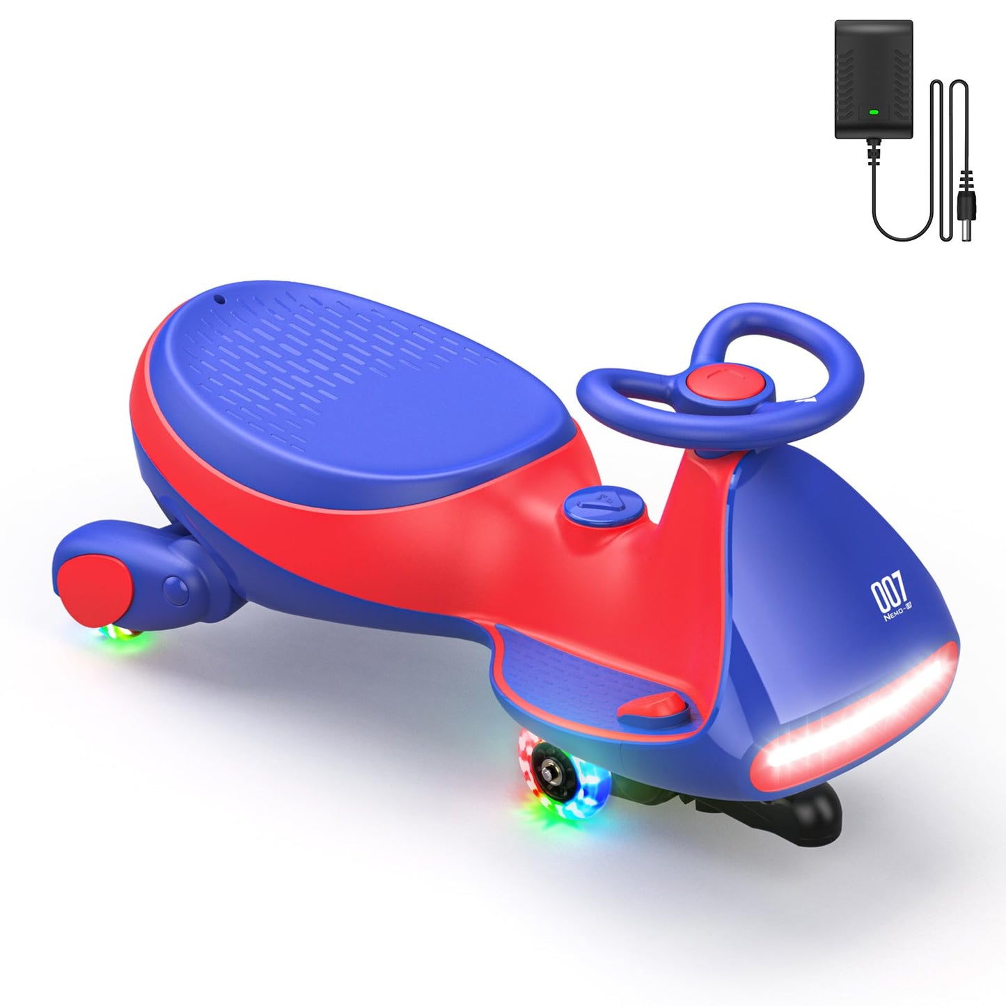 12V N7 Pro Electric Wiggle Car – Pedal-Powered Fun for Kids, Lights & Bluetooth Ride-On (by Fanttik)
