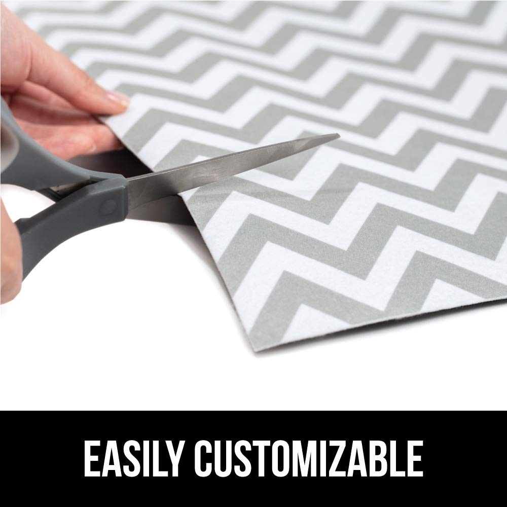 Gorilla Grip LeakGuard, nicht klebende Unterspülmatte für Küchenschränke, 24 x 40, wasserdichte, schnell trocknende Regaleinlage, langlebige, saugfähige Filzmatten für Badezimmerwaschbecken, Schränke, Kommoden, Damast, Taupe-Creme