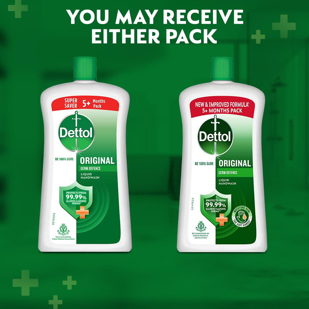 Dettol Original Liquid Handwash | 875ml (29.59 Fl Oz) | Pack of 2