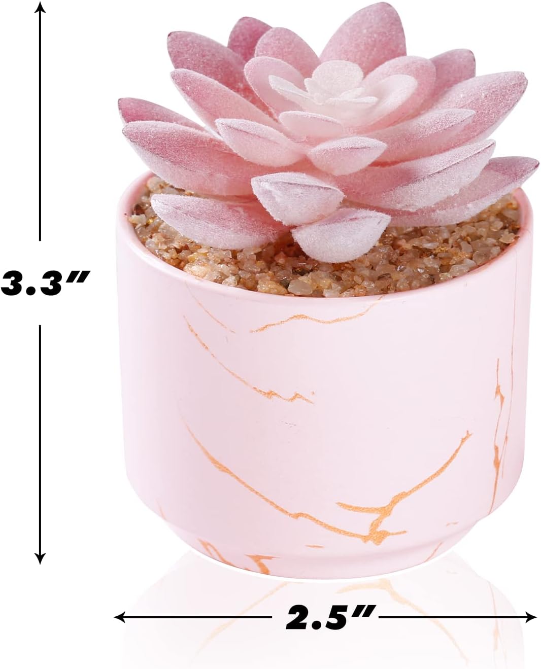 Artificial Plants and Succulents in 2 White Ceramic Pots,Small Fake Plants for Office and Desk Decor,Bathroom, Bedroom,Shelves for Women