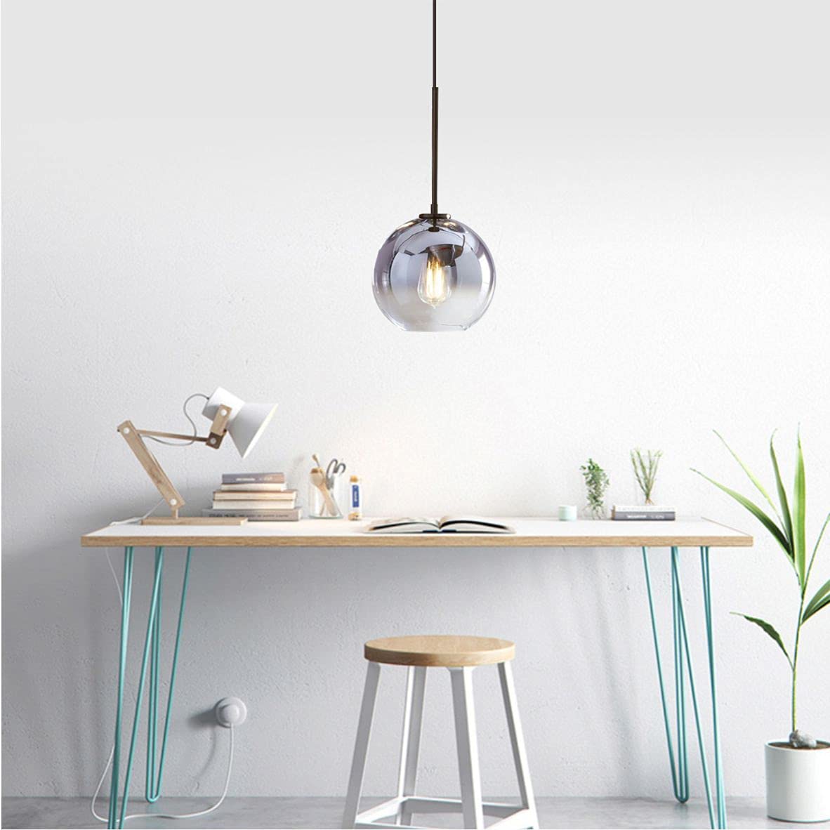KCO Lighting Gold Cluster Pendelleuchte 3-flammige Cluster Pendelleuchte Große Glaspendelleuchten Kücheninsel Bubble Globe Kronleuchter Mid Century Modern Hängeleuchte