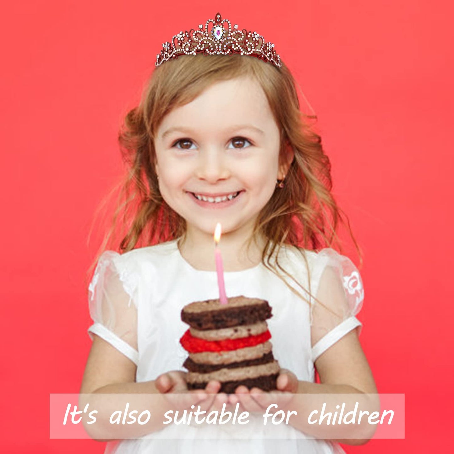 COCIDE Tiara Crystal Crowns Princess Rhinestone Crown with Combs Bride Headbands Bridal Wedding Prom Birthday Party Hair Accessories Jewelry for Women Girls (Silver)