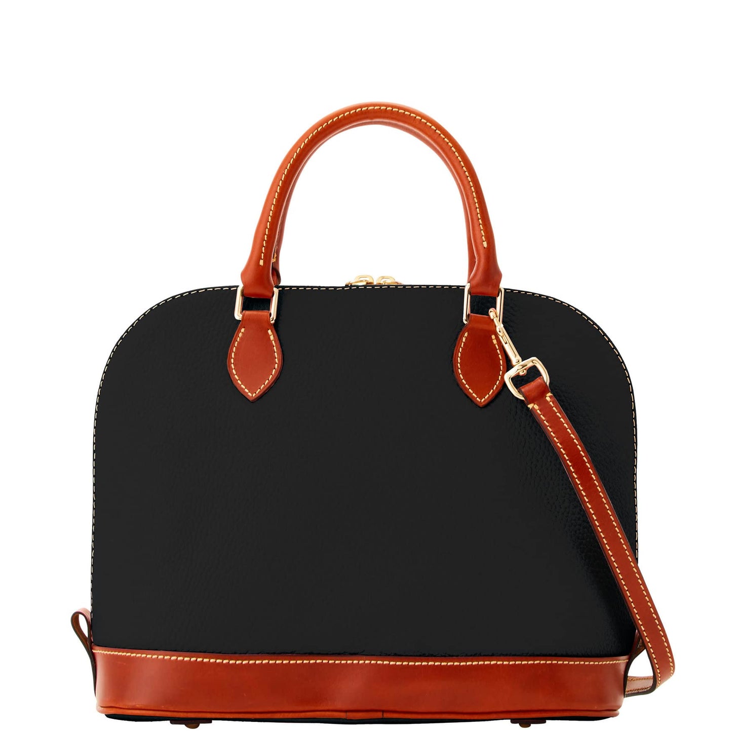 Dooney & Bourke Women's Zip Zip Satchel in Pebble Grain Leather, Large Handbag with Adjustable & Detachable Shoulder Strap