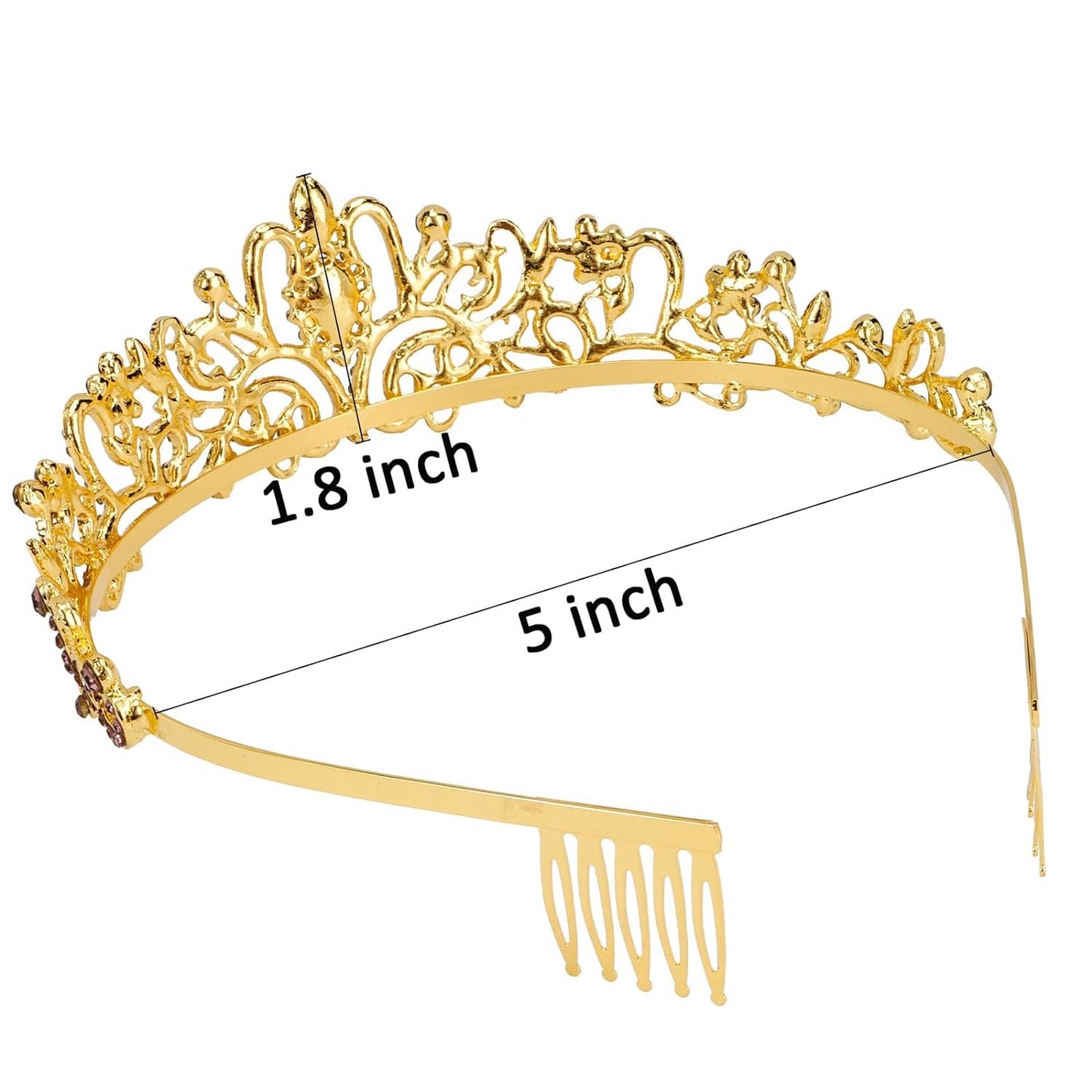 COCIDE Tiara Crystal Crowns Princess Rhinestone Crown with Combs Bride Headbands Bridal Wedding Prom Birthday Party Hair Accessories Jewelry for Women Girls (Silver)