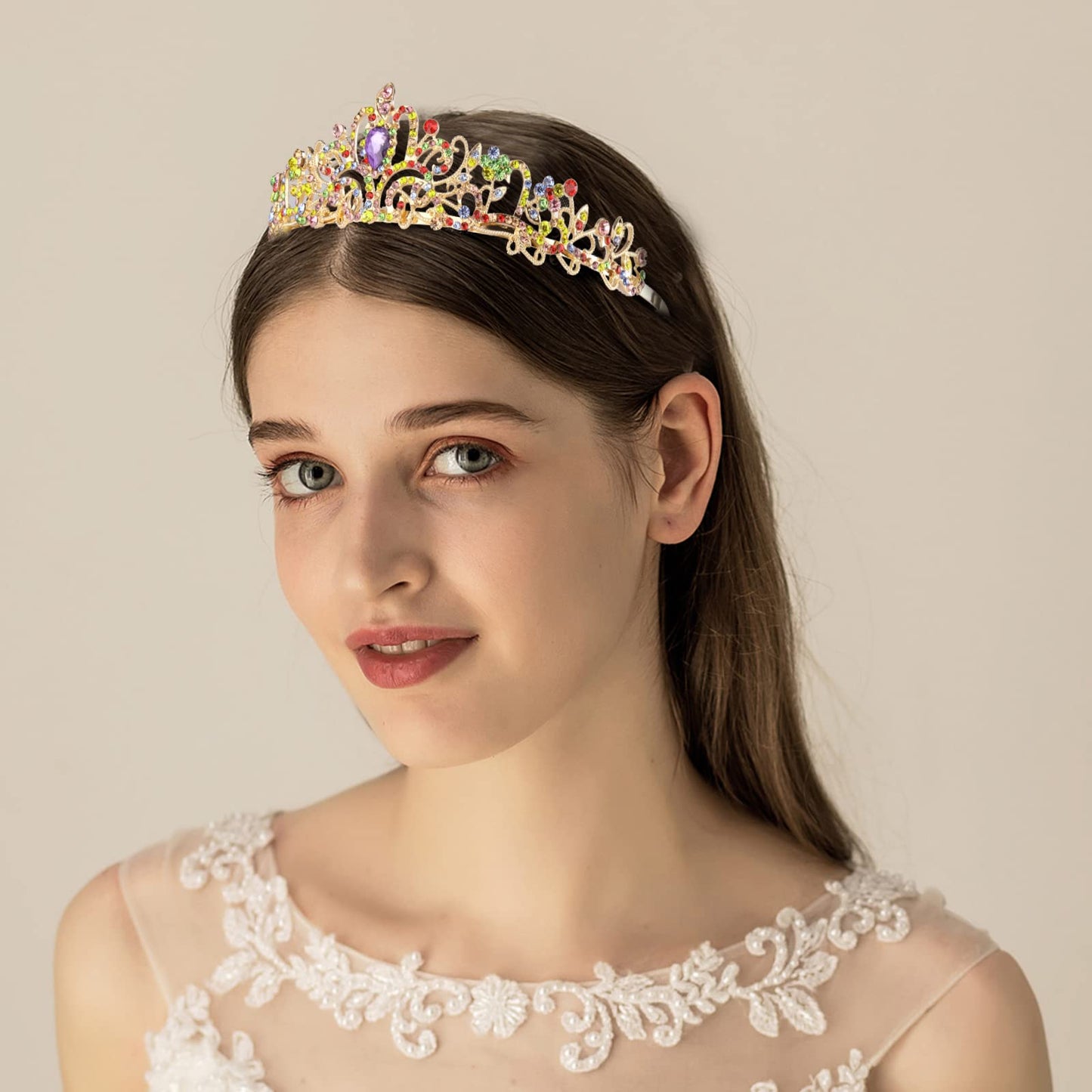 COCIDE Tiara Crystal Crowns Princess Rhinestone Crown with Combs Bride Headbands Bridal Wedding Prom Birthday Party Hair Accessories Jewelry for Women Girls (Silver)