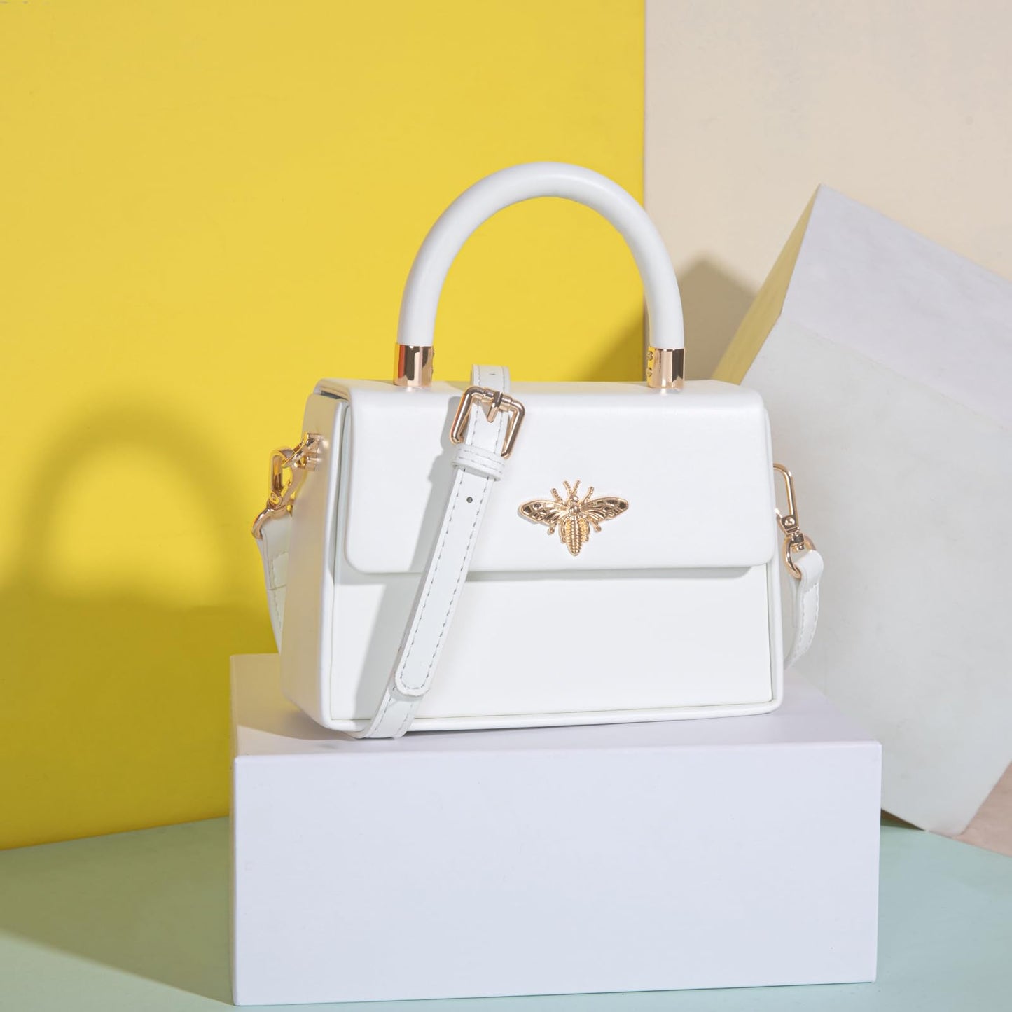 Milan Chiva Kleine Geldbörse mit Henkel für Damen, Mini-Umhängetasche, elegante quadratische Tasche