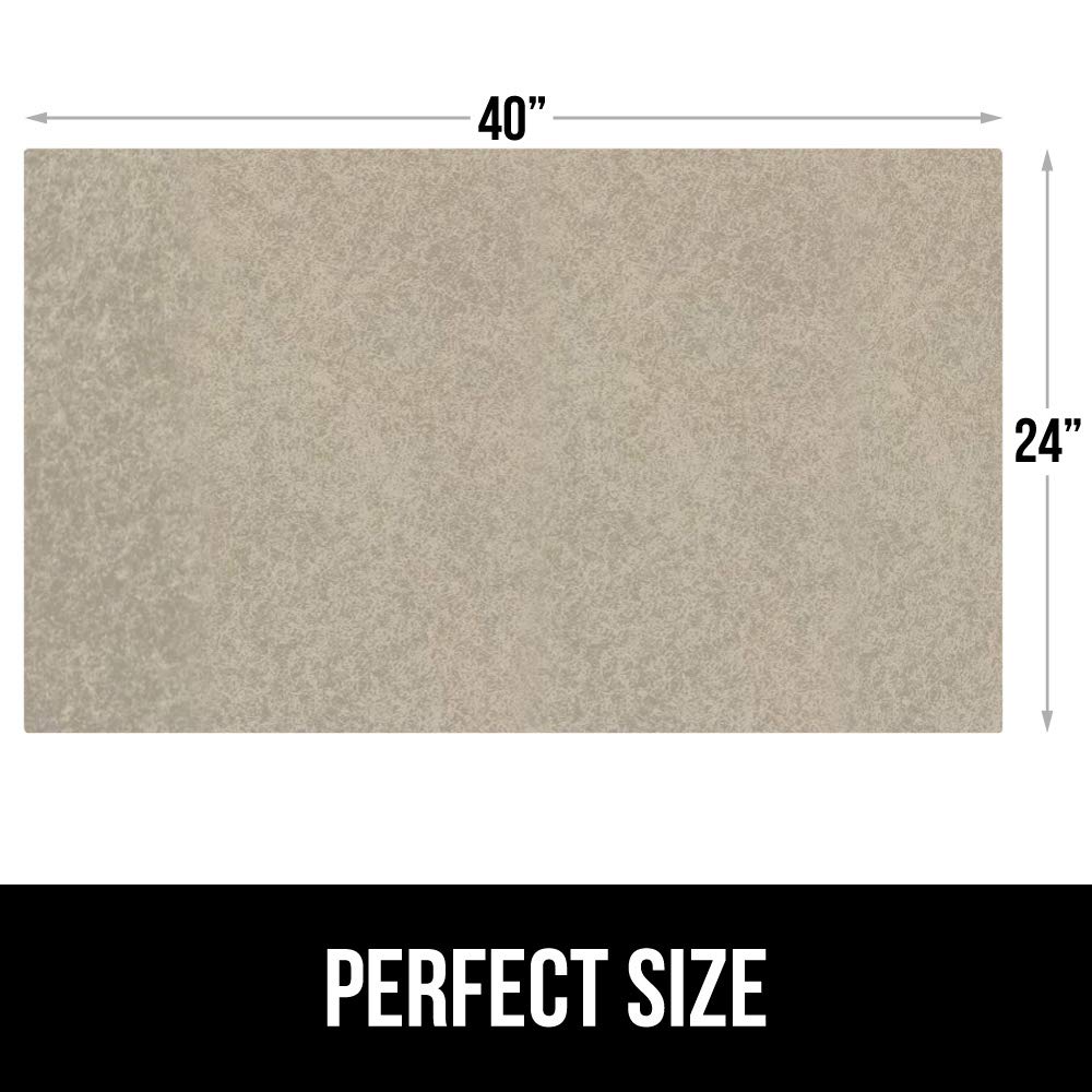 Gorilla Grip LeakGuard, nicht klebende Unterspülmatte für Küchenschränke, 24 x 40, wasserdichte, schnell trocknende Regaleinlage, langlebige, saugfähige Filzmatten für Badezimmerwaschbecken, Schränke, Kommoden, Damast, Taupe-Creme