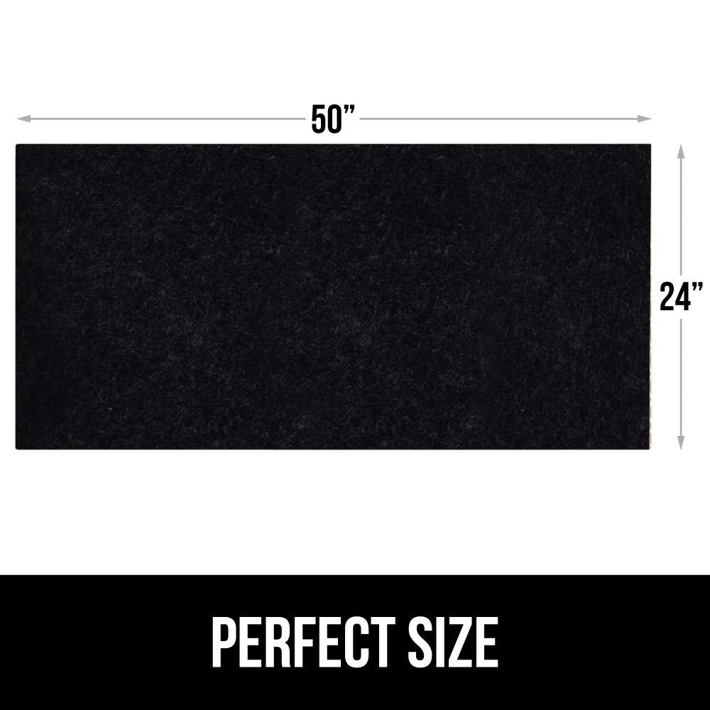 Gorilla Grip LeakGuard, nicht klebende Unterspülmatte für Küchenschränke, 24 x 40, wasserdichte, schnell trocknende Regaleinlage, langlebige, saugfähige Filzmatten für Badezimmerwaschbecken, Schränke, Kommoden, Damast, Taupe-Creme