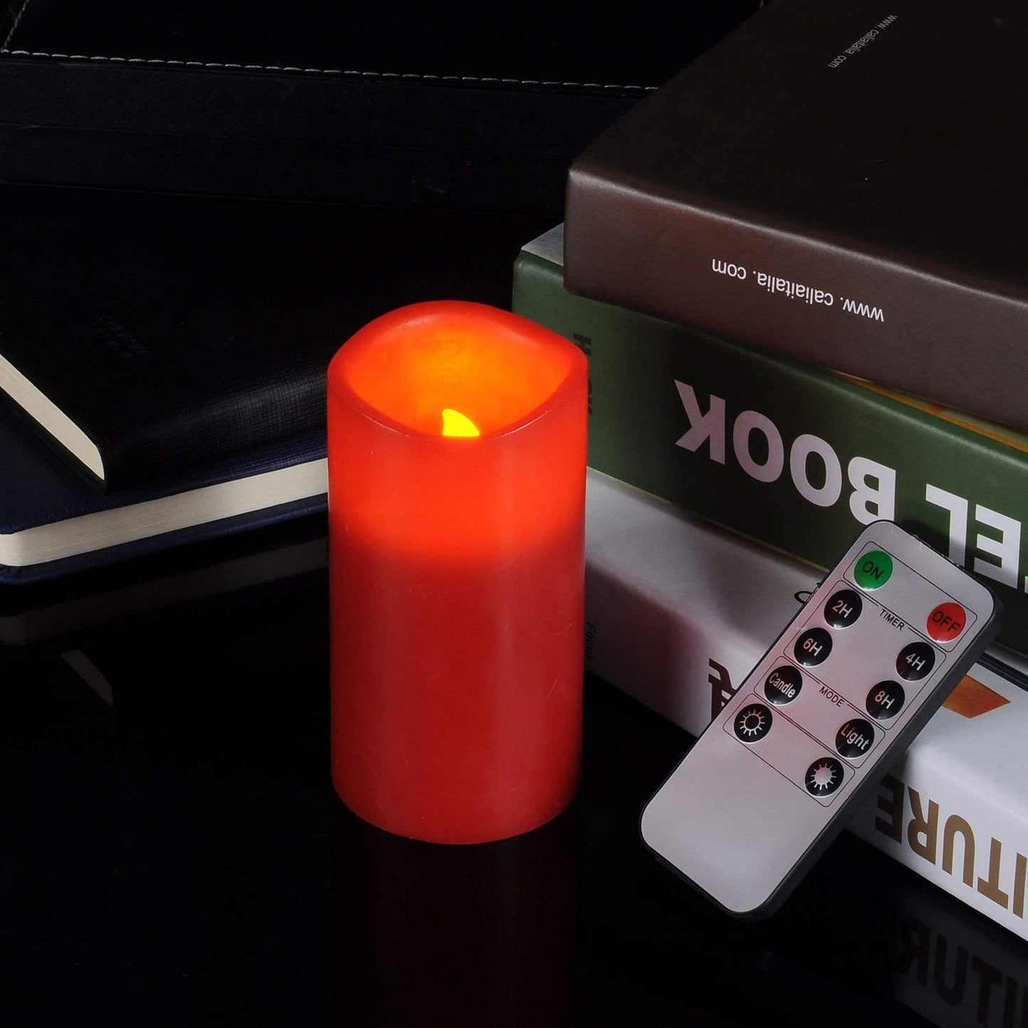 Lot de 12 bougies sans flamme Hausware à piles (D : 3 po x H : 4 po) Bougies piliers en cire véritable vacillantes Bougies LED sans flamme avec télécommande et minuterie (couleur ivoire)