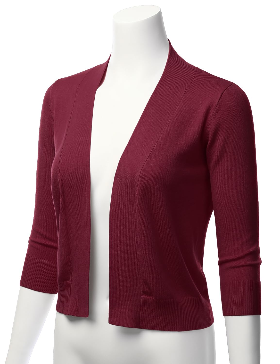 LALABEE Damen-Bolero, klassisch, 3/4-Ärmel, vorne offen, kurz, Cardigan, Shrugs für Kleider (S~XXL)