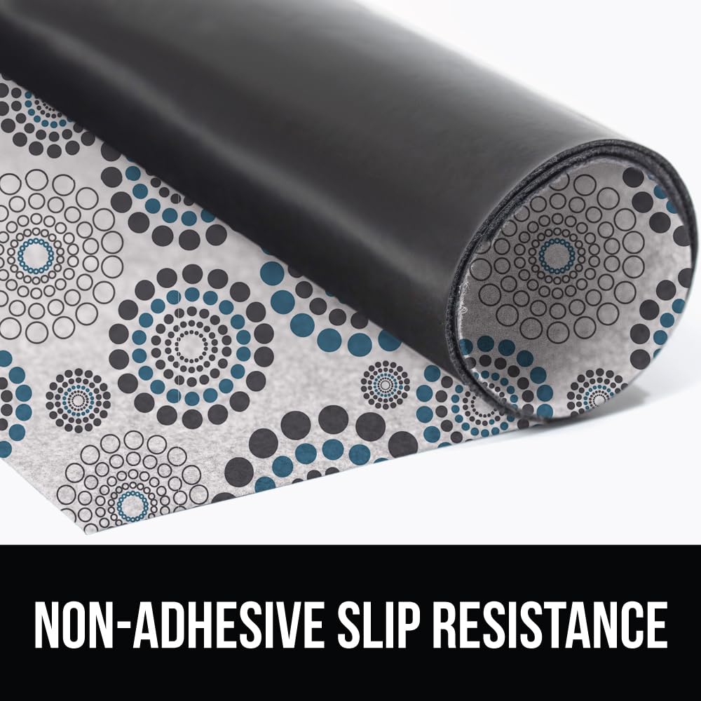 Gorilla Grip LeakGuard, nicht klebende Unterspülmatte für Küchenschränke, 24 x 40, wasserdichte, schnell trocknende Regaleinlage, langlebige, saugfähige Filzmatten für Badezimmerwaschbecken, Schränke, Kommoden, Damast, Taupe-Creme