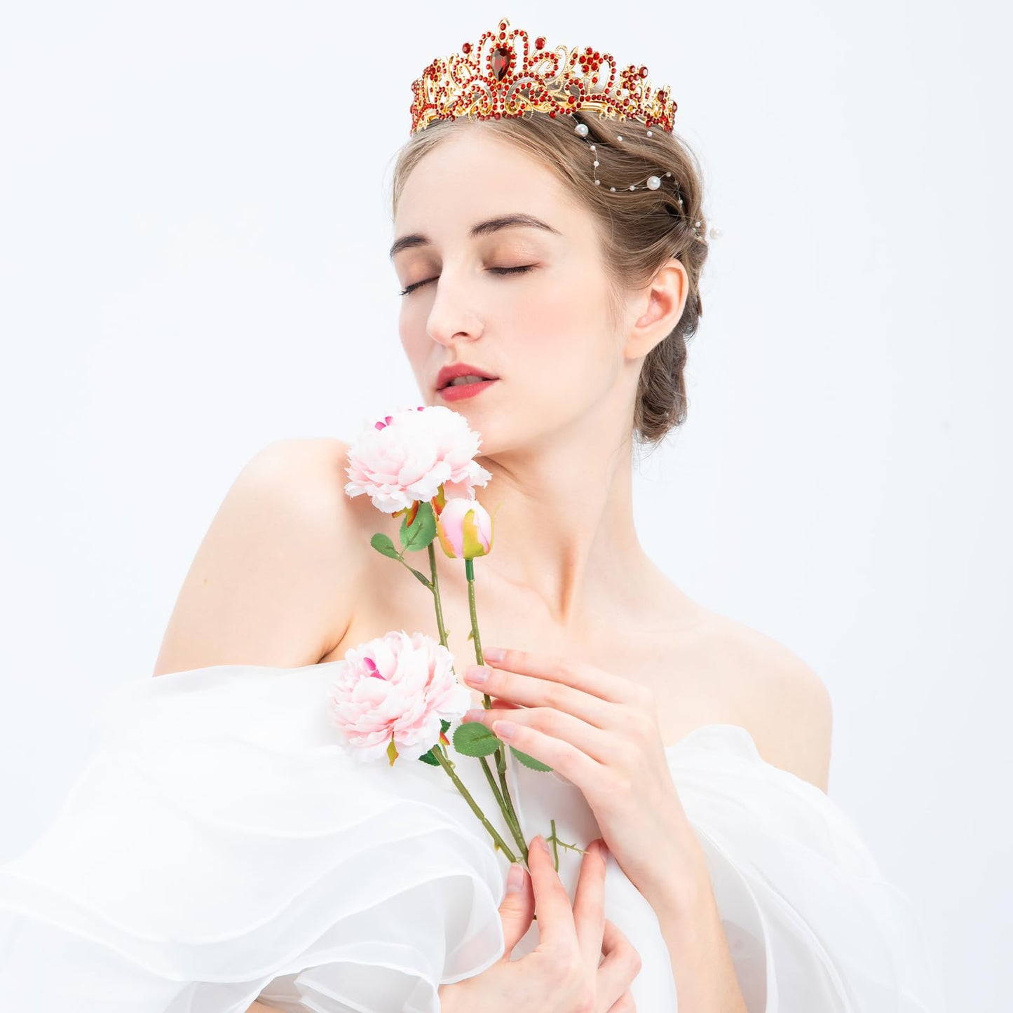 COCIDE Tiara Crystal Crowns Princess Rhinestone Crown with Combs Bride Headbands Bridal Wedding Prom Birthday Party Hair Accessories Jewelry for Women Girls (Silver)