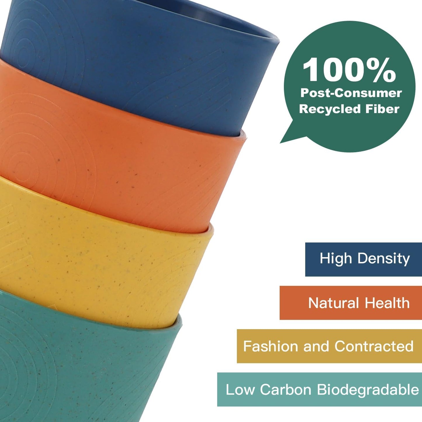 Homienly Becher mit Weizenstrohhalm, Plastikbecher, unzerbrechliche Trinkbecher, wiederverwendbare, spülmaschinenfeste Wassergläser, stapelbare Plastik-Wasserbecher in mehreren Farben (20 OZ, 8 Stück)