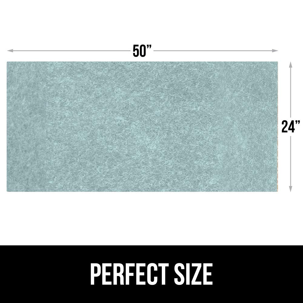 Gorilla Grip LeakGuard, nicht klebende Unterspülmatte für Küchenschränke, 24 x 40, wasserdichte, schnell trocknende Regaleinlage, langlebige, saugfähige Filzmatten für Badezimmerwaschbecken, Schränke, Kommoden, Damast, Taupe-Creme