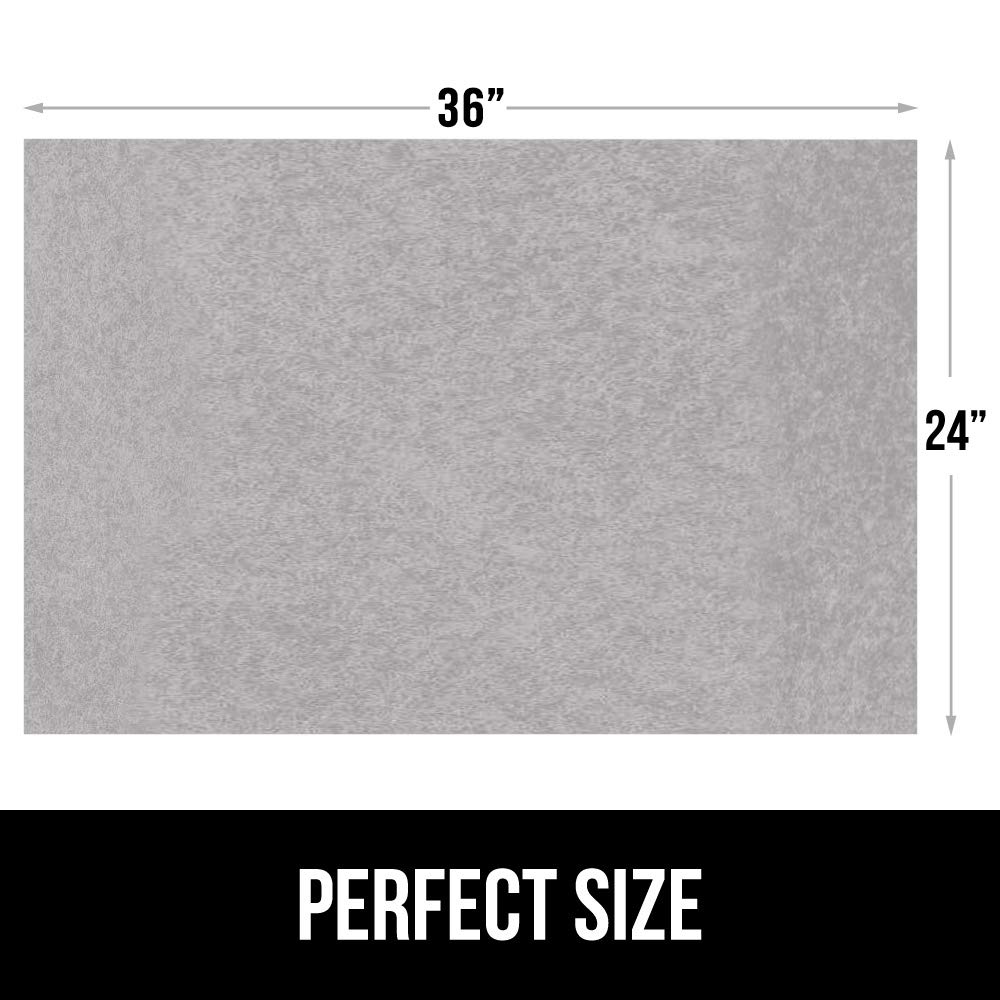 Gorilla Grip LeakGuard, nicht klebende Unterspülmatte für Küchenschränke, 24 x 40, wasserdichte, schnell trocknende Regaleinlage, langlebige, saugfähige Filzmatten für Badezimmerwaschbecken, Schränke, Kommoden, Damast, Taupe-Creme