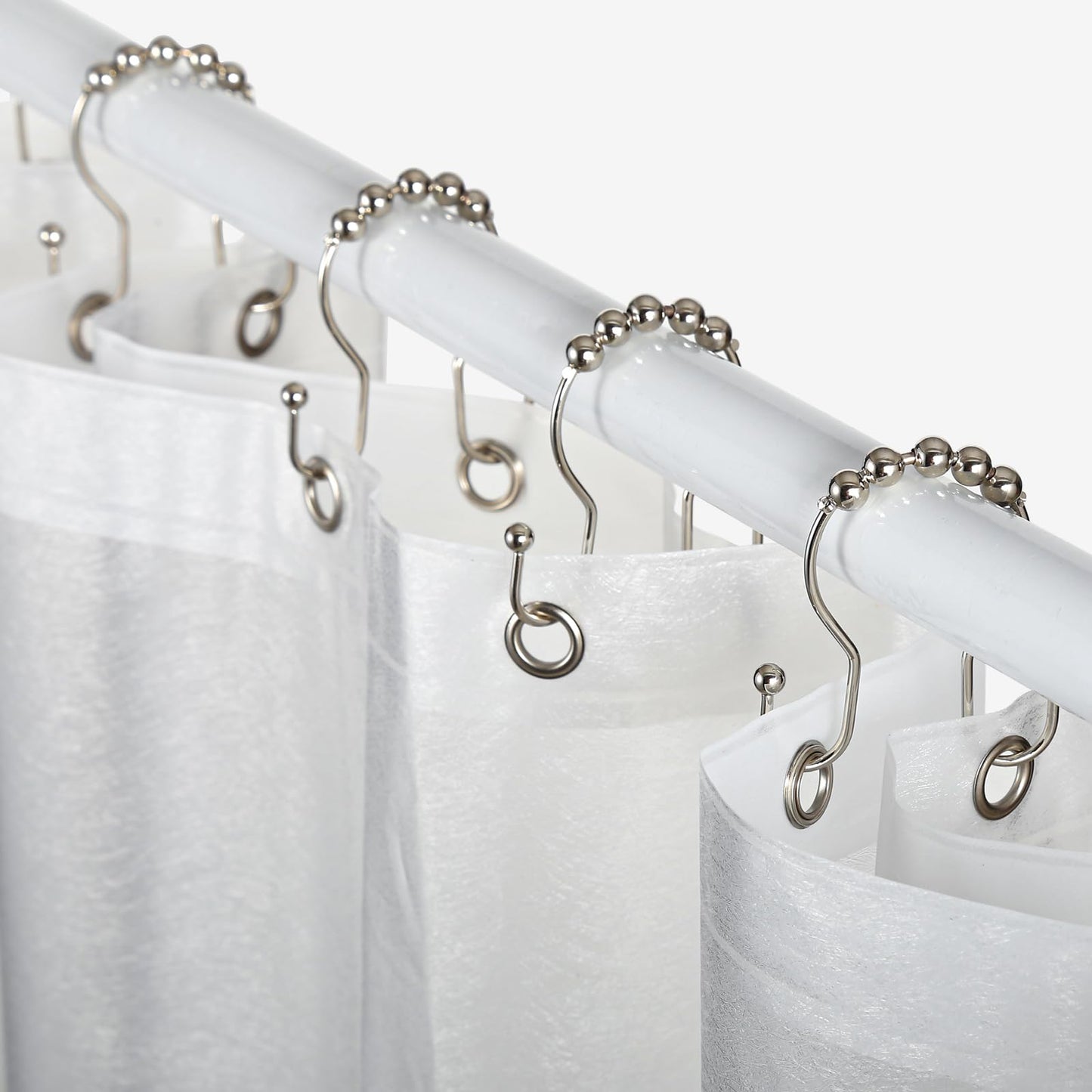 2-Pack Shower Curtain Hooks –12-Piece Each