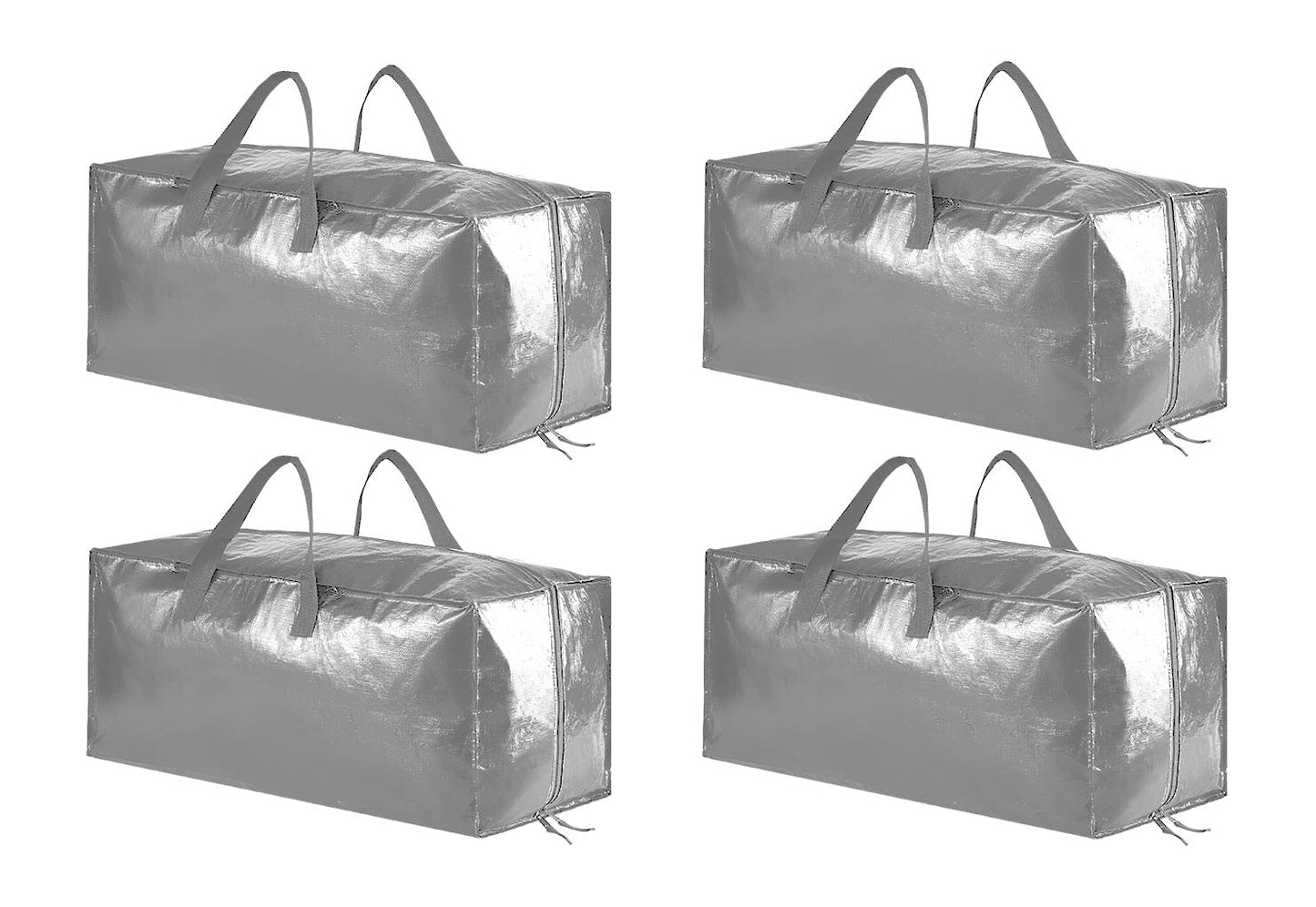 SpaceAid Strapazierfähige Umzugstaschen, extragroße Aufbewahrungstaschen mit Rucksackgurten, starken Griffen und Reißverschlüssen, Alternative zu Umzugskartons, Verpackungs- und Umzugszubehör, Schwarz (10er-Pack)