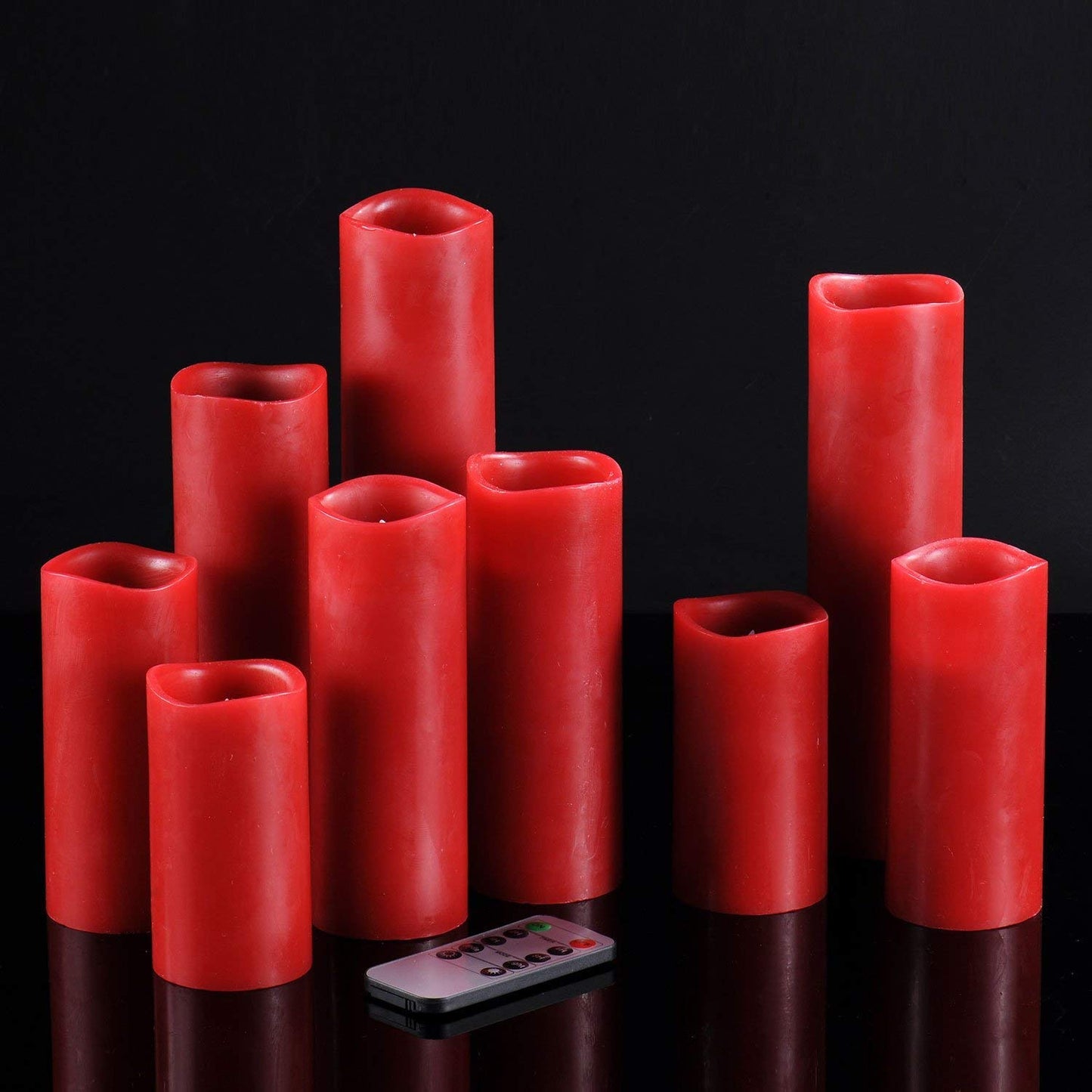 Lot de 12 bougies sans flamme Hausware à piles (D : 3 po x H : 4 po) Bougies piliers en cire véritable vacillantes Bougies LED sans flamme avec télécommande et minuterie (couleur ivoire)