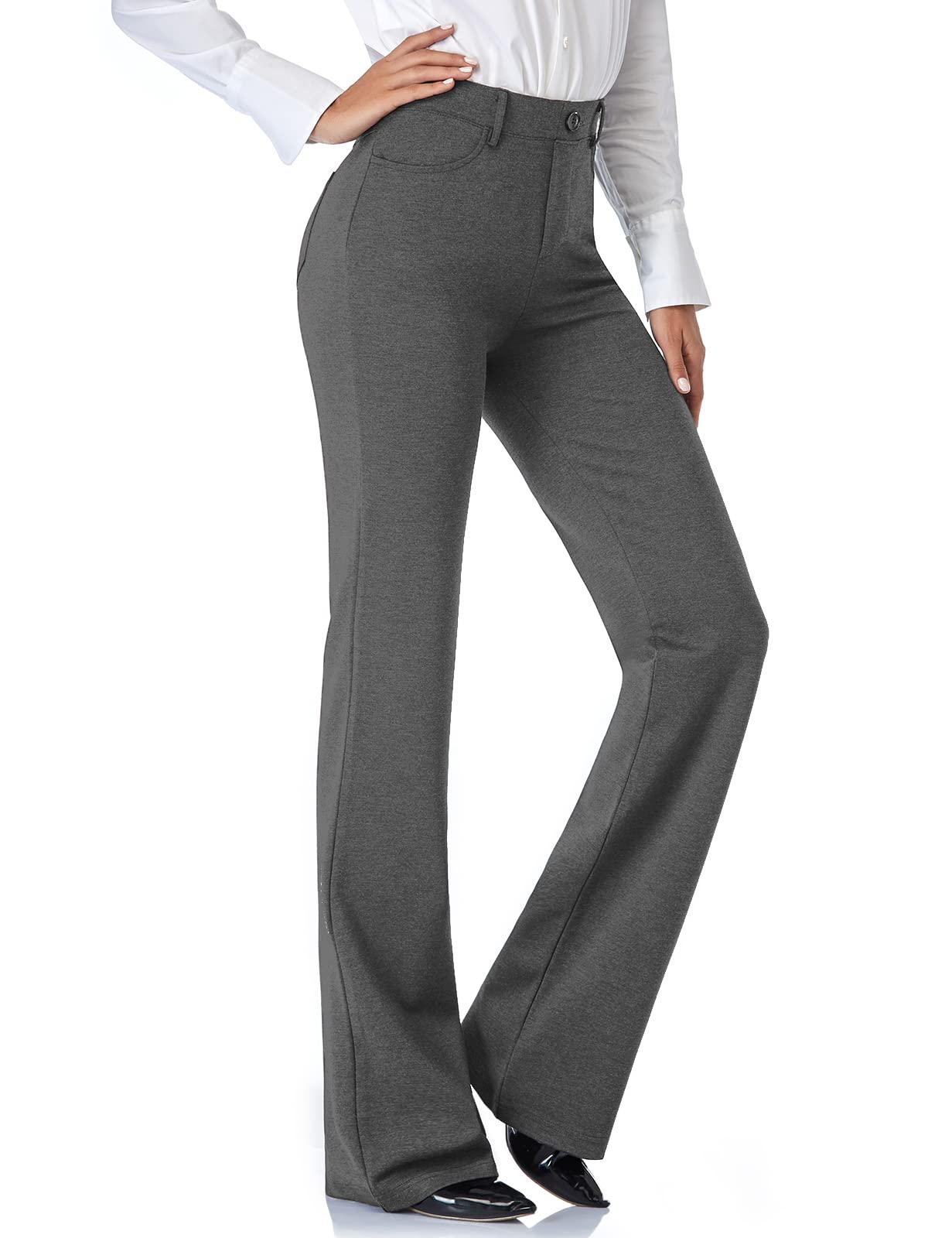 Pantalon extensible pour femme Tapata 28''/30''/32''/34'' avec poches, taille haute, petite, taille standard pour le travail au bureau
