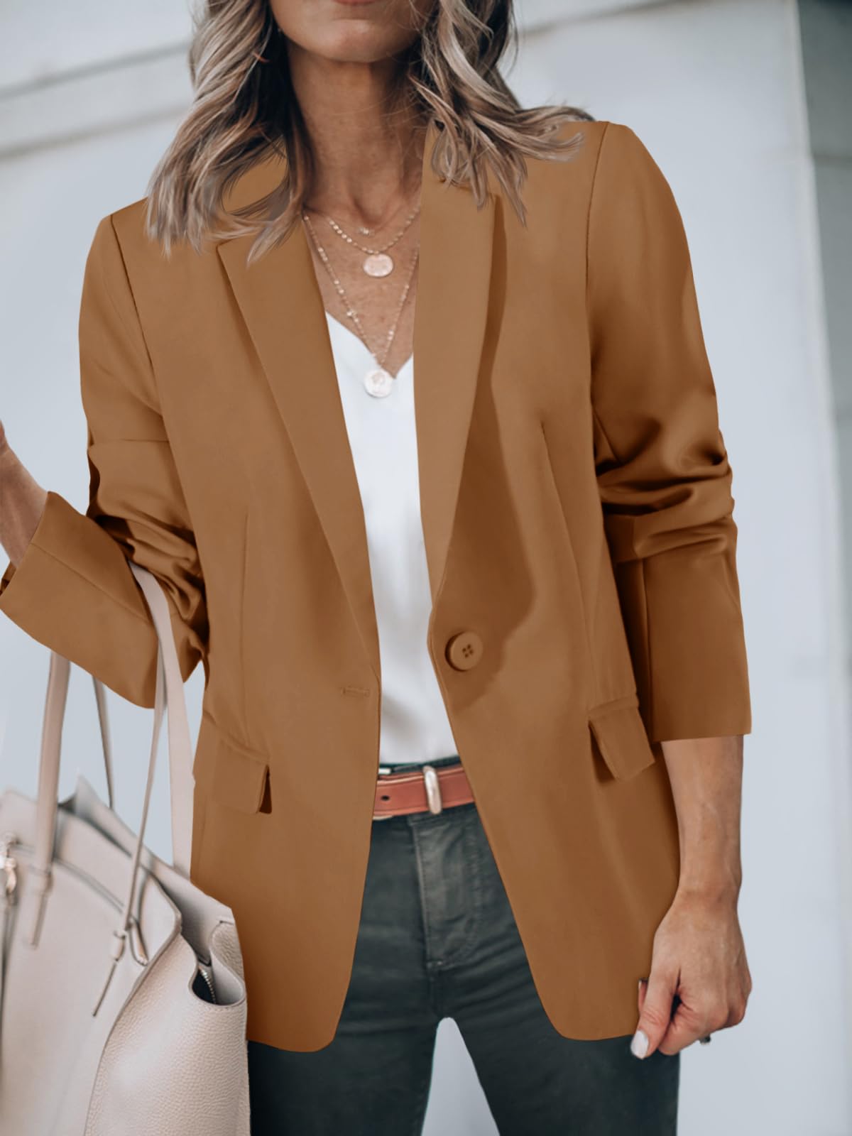 Blazers pour femmes Cicy Bell Vestes de costume à manches longues ouvertes sur le devant Tenues décontractées pour le travail