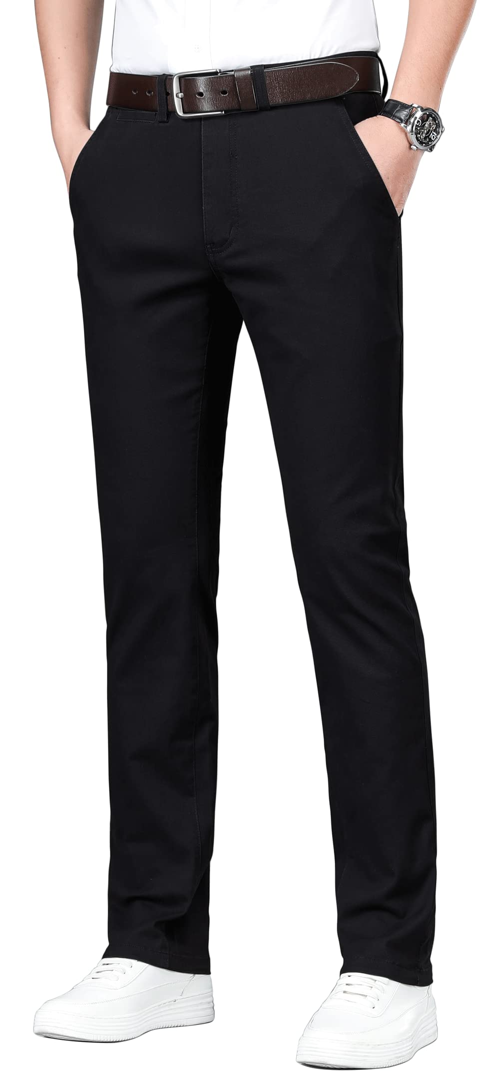 ESSYSHE Men’s Slim Fit Chino Pants Stretch Casual Khaki Pants for Men