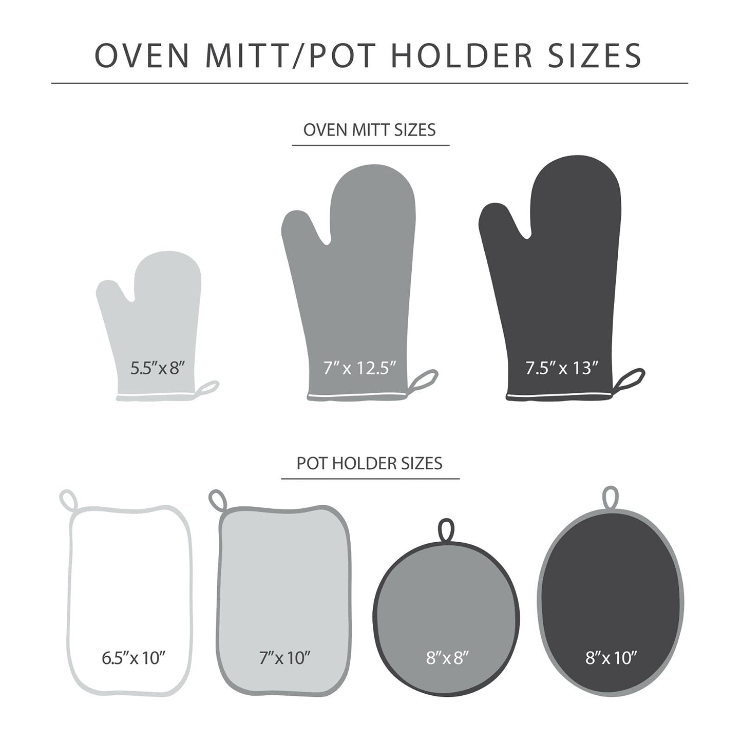 KITCHENAID Ribbed Soft Silicone Oven Mitt 2-Pack Set, Matte Black, 7.5"x13"