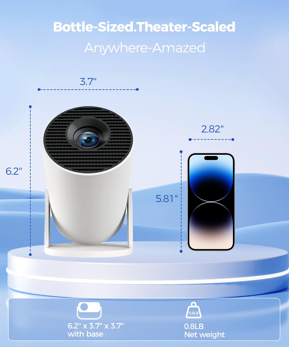 HY300PRO Mini Smart Projector | WiFi & Bluetooth | 4K Support | Android 14