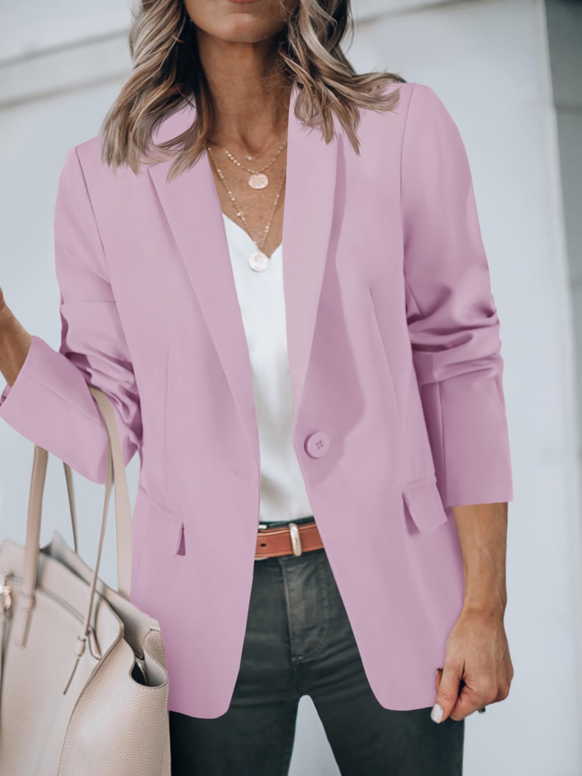 Blazers pour femmes Cicy Bell Vestes de costume à manches longues ouvertes sur le devant Tenues décontractées pour le travail