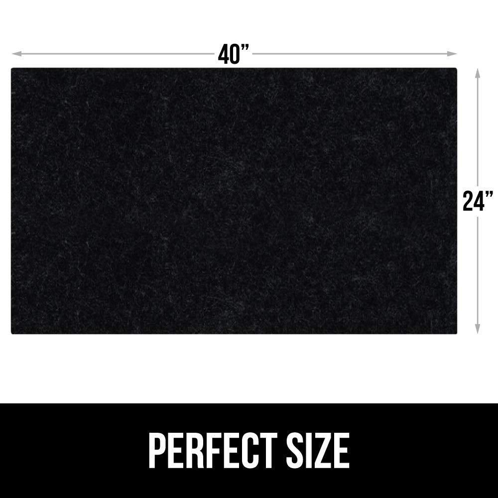 Gorilla Grip LeakGuard, nicht klebende Unterspülmatte für Küchenschränke, 24 x 40, wasserdichte, schnell trocknende Regaleinlage, langlebige, saugfähige Filzmatten für Badezimmerwaschbecken, Schränke, Kommoden, Damast, Taupe-Creme